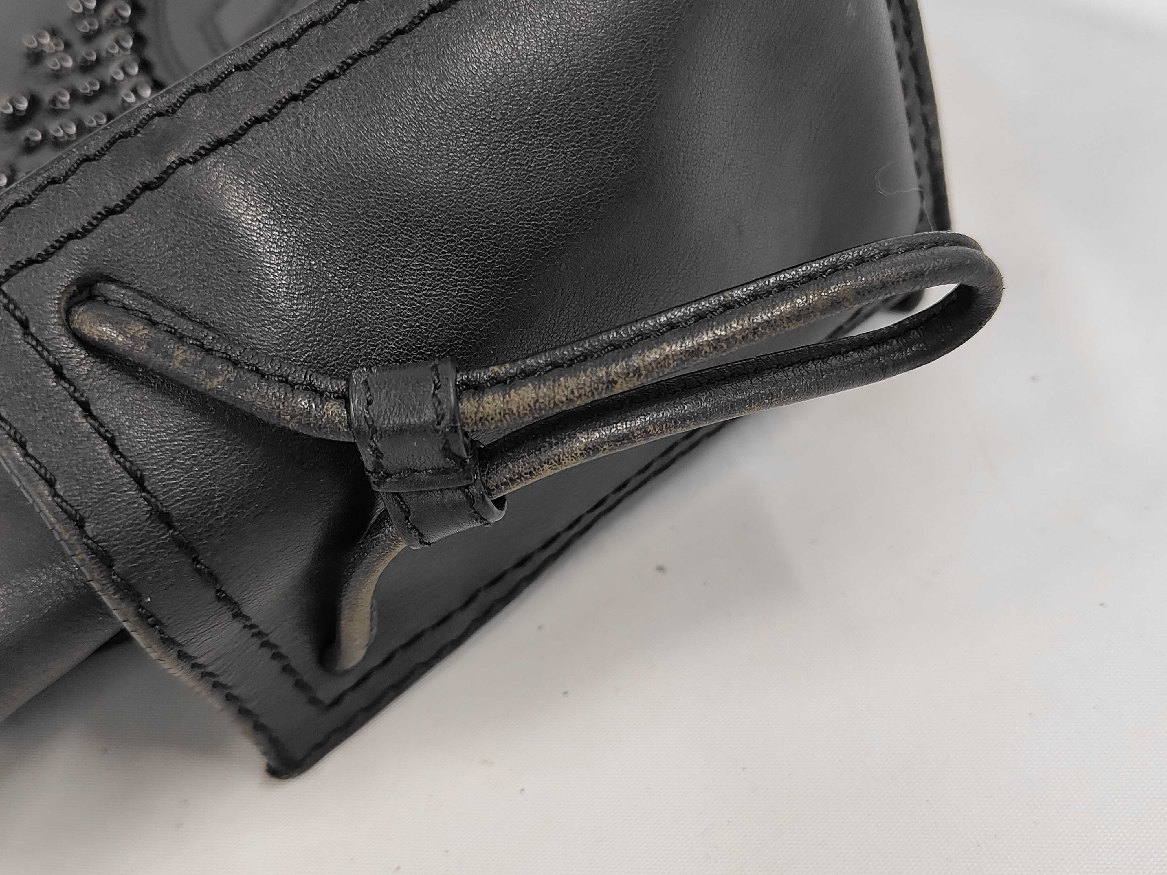Leather Shopper Tote Crown Black Tote Bag — view 7