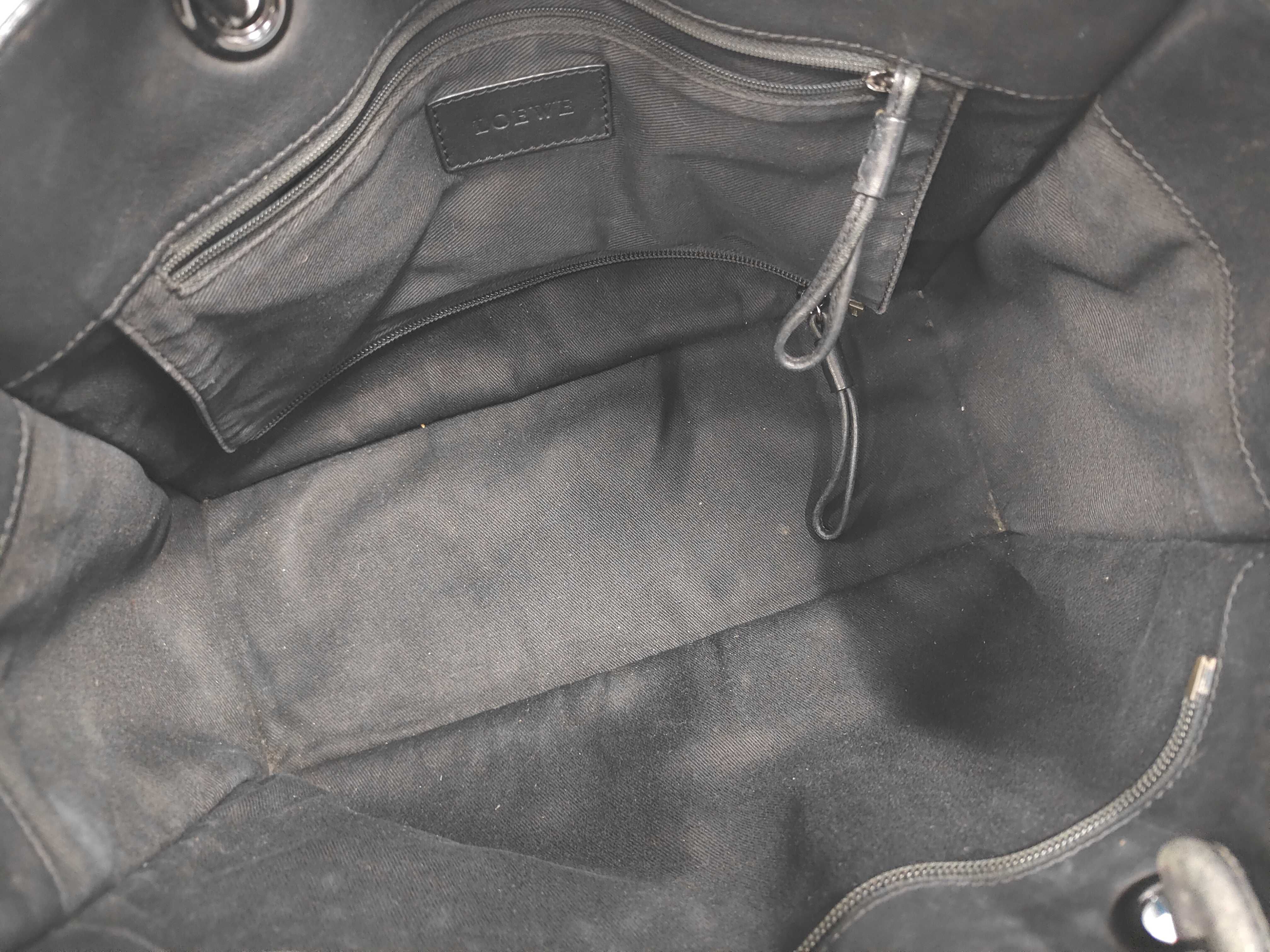Leather Shopper Tote Crown Black Tote Bag — view 8