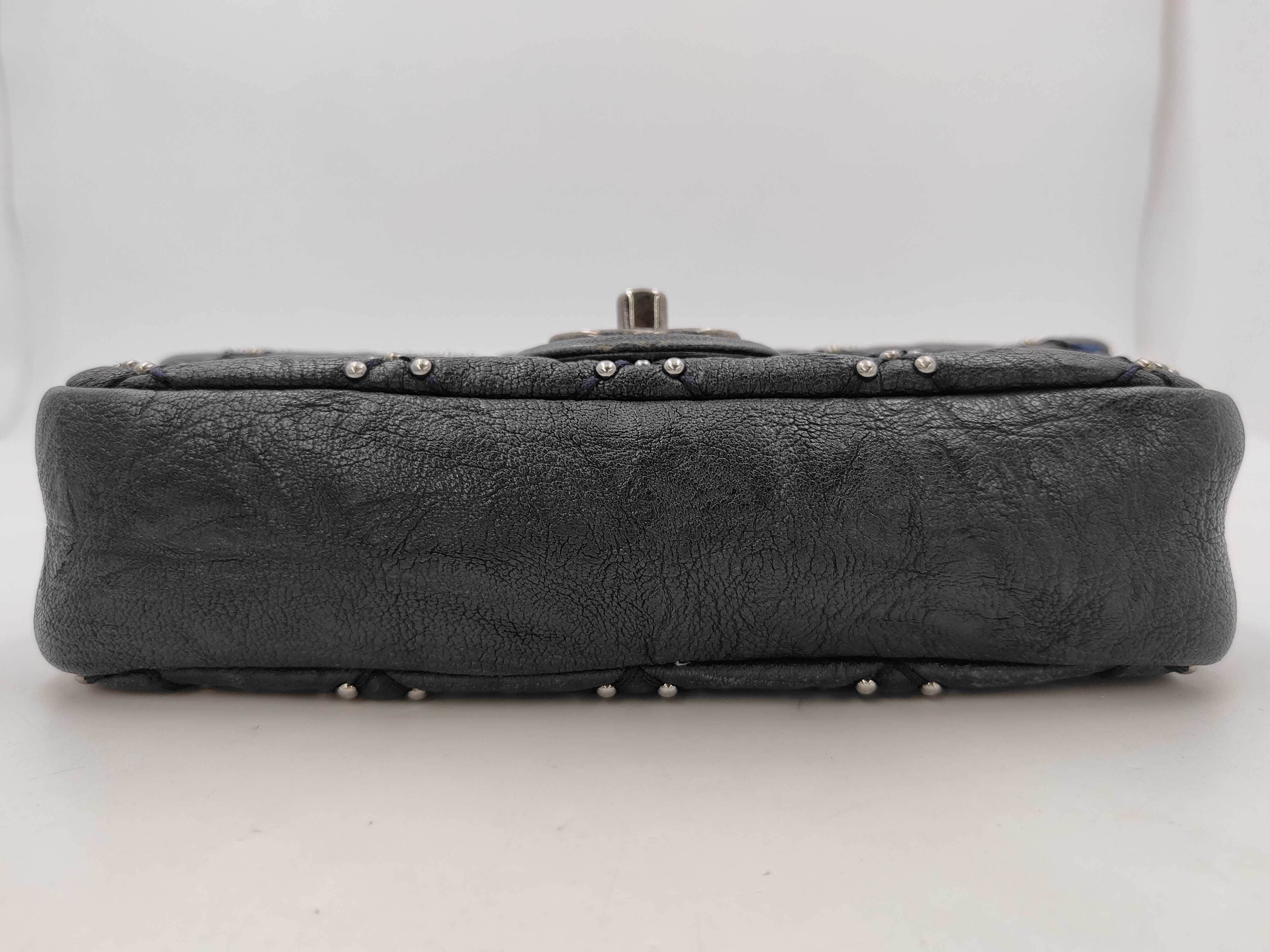 Matelassé 20 Studded Double Flap Double Chain Shoulder Bag, Black with Gunmetal Hardware, with original seal, serial number 19 series. — view 12