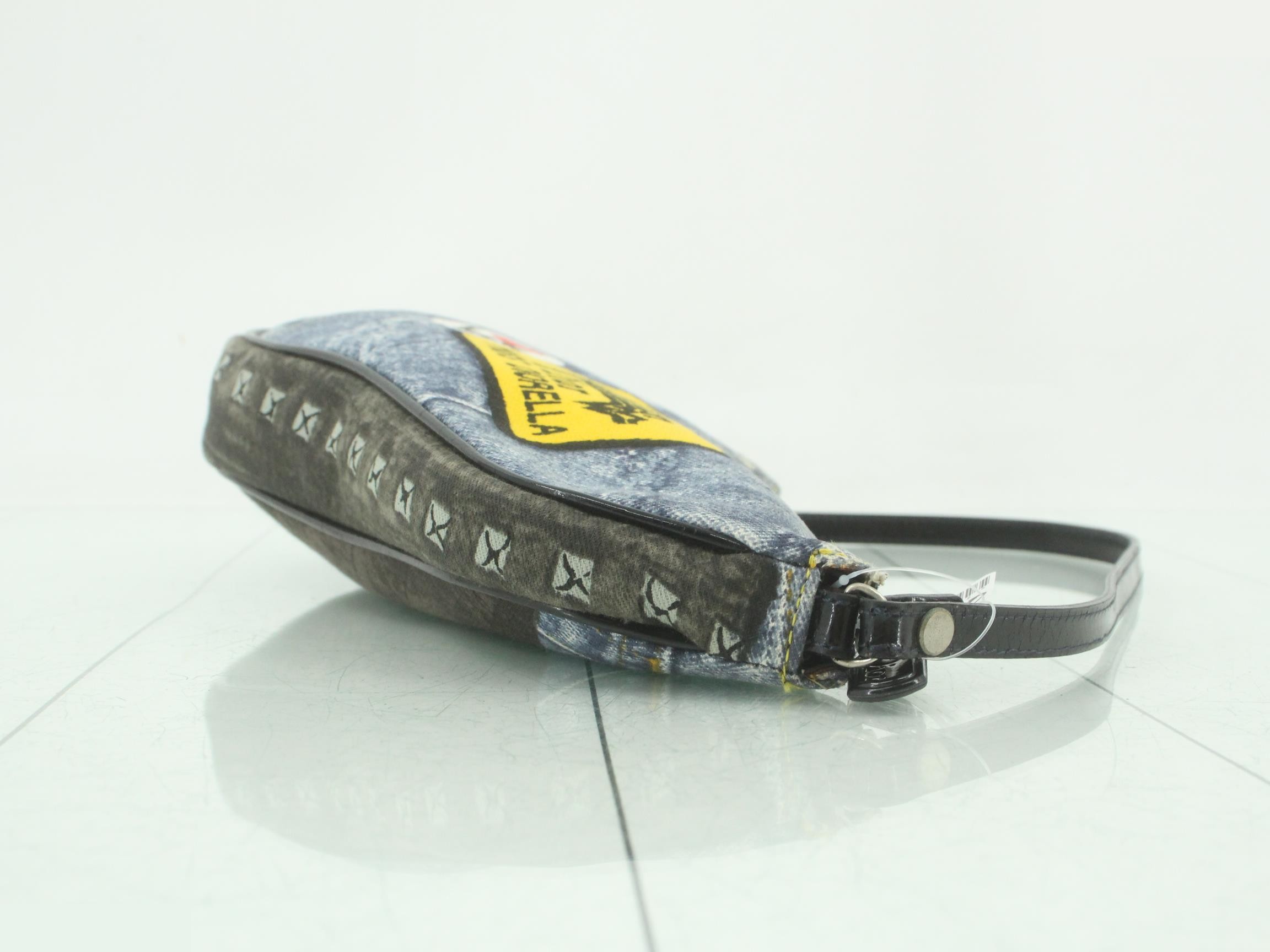 Miss Diorella denim print saddle bag, trompe l'oeil, Galliano era. — view 3