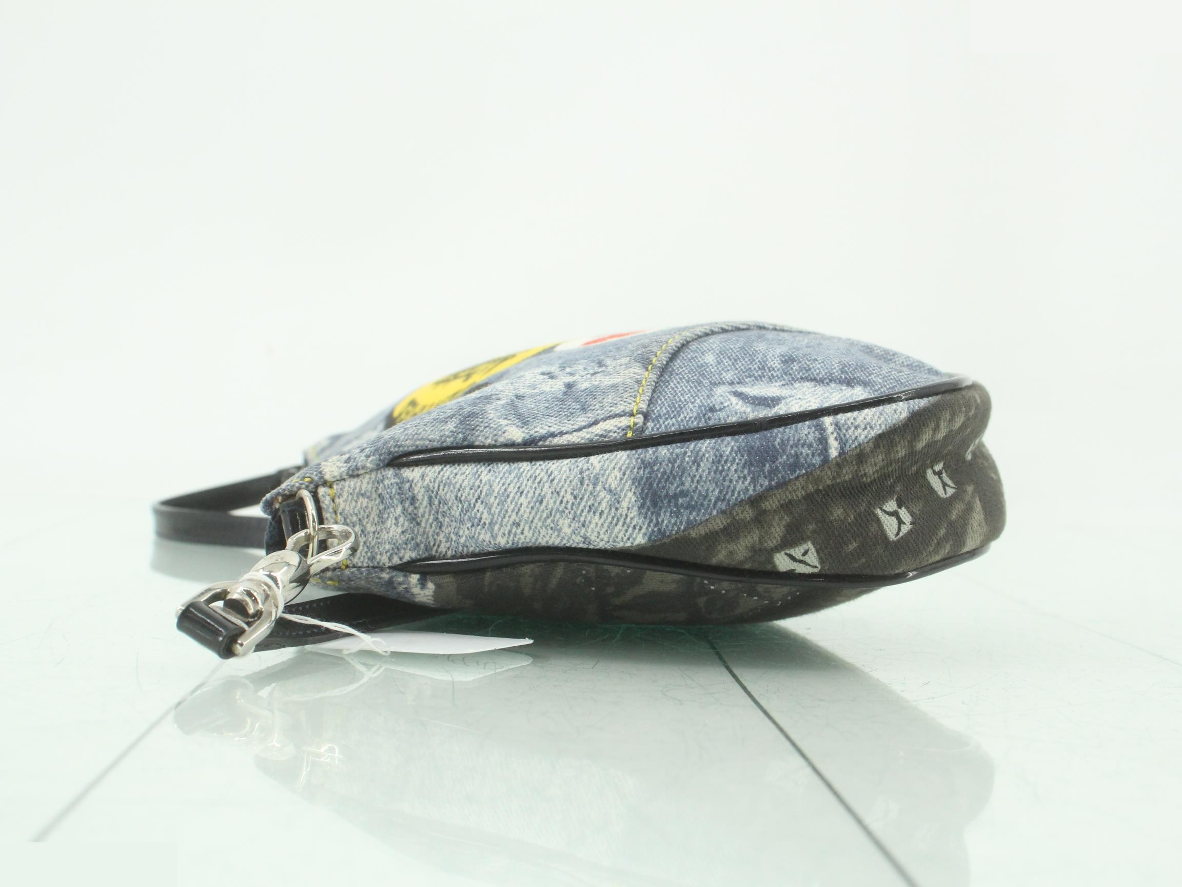 Miss Diorella denim print saddle bag, trompe l'oeil, Galliano era. — view 4