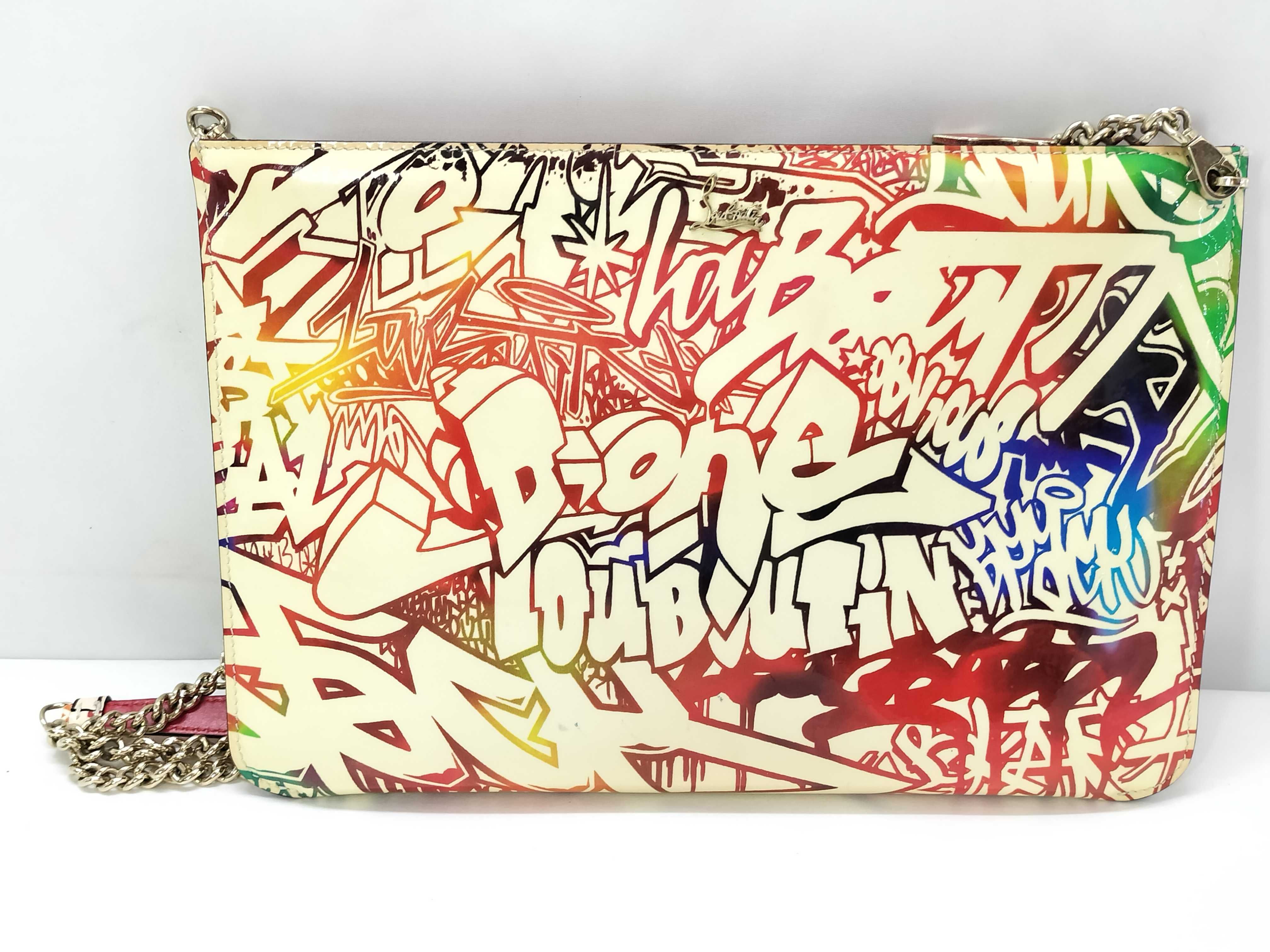 Clutch Graffiti Loubiclutch Chain Shoulder Bag