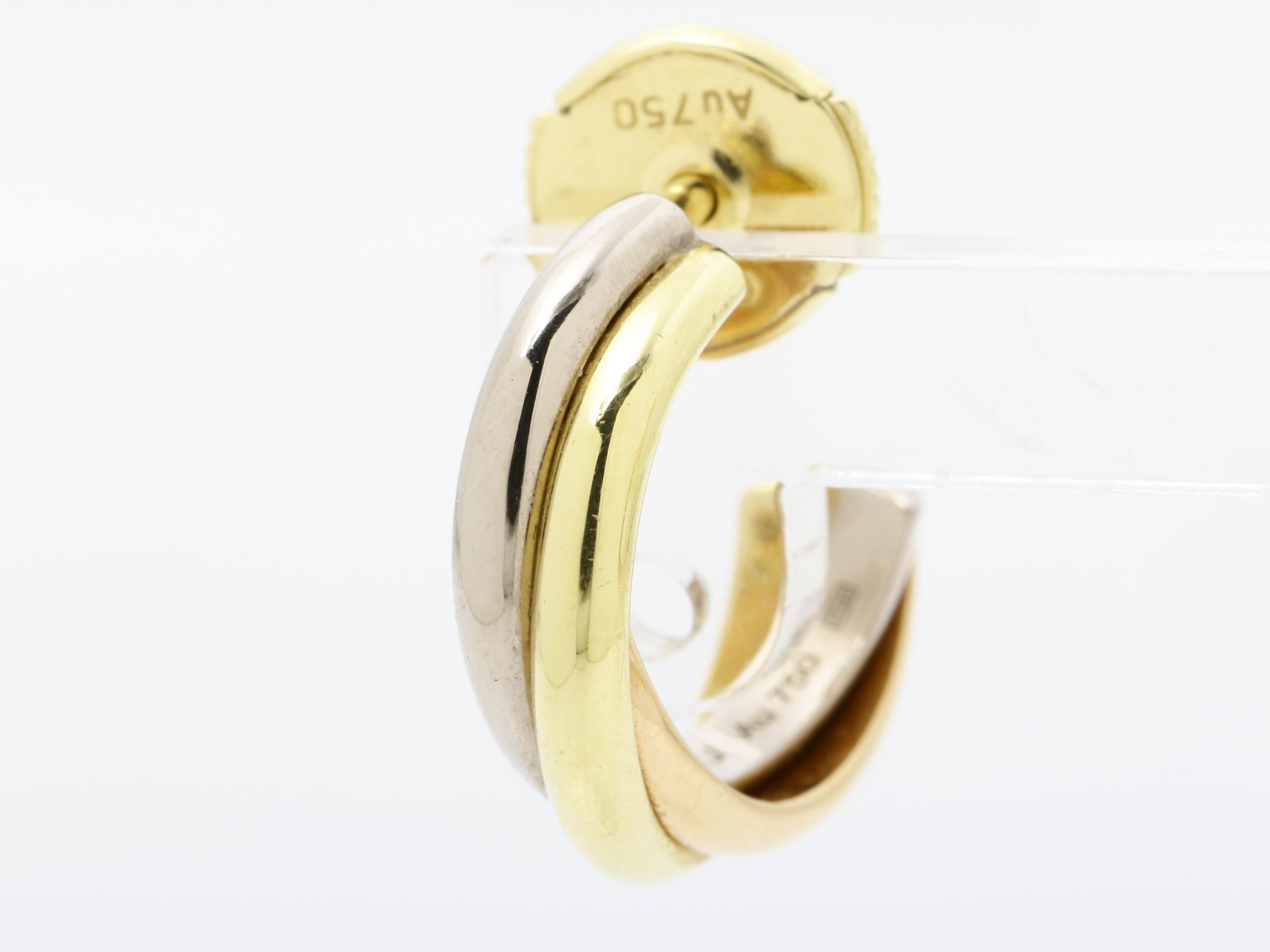 750 Earrings 3.4g Trinity — view 3