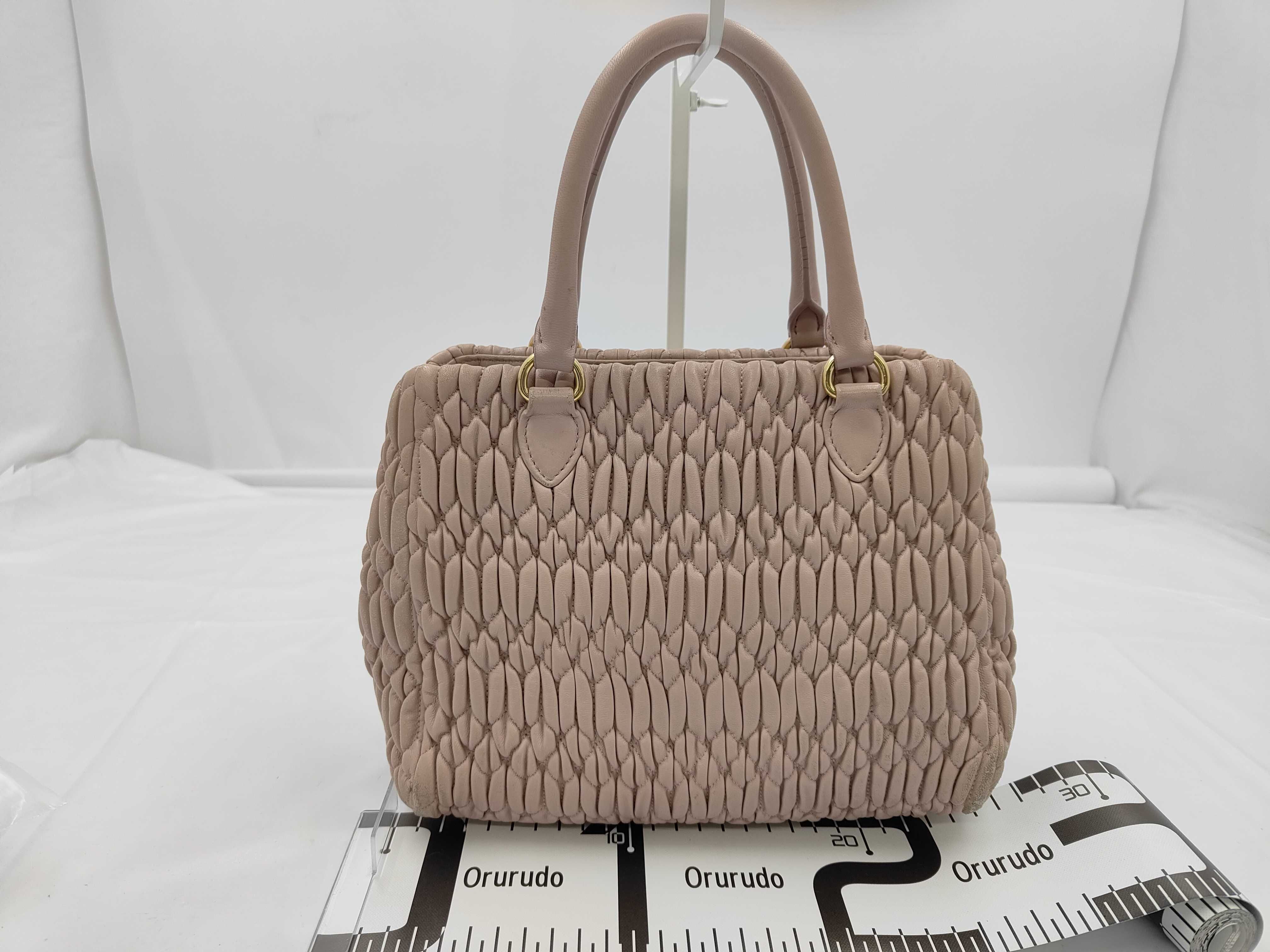 current model Nappa Crystal 2-way handbag, Matelassé leather, pink bag — view 2
