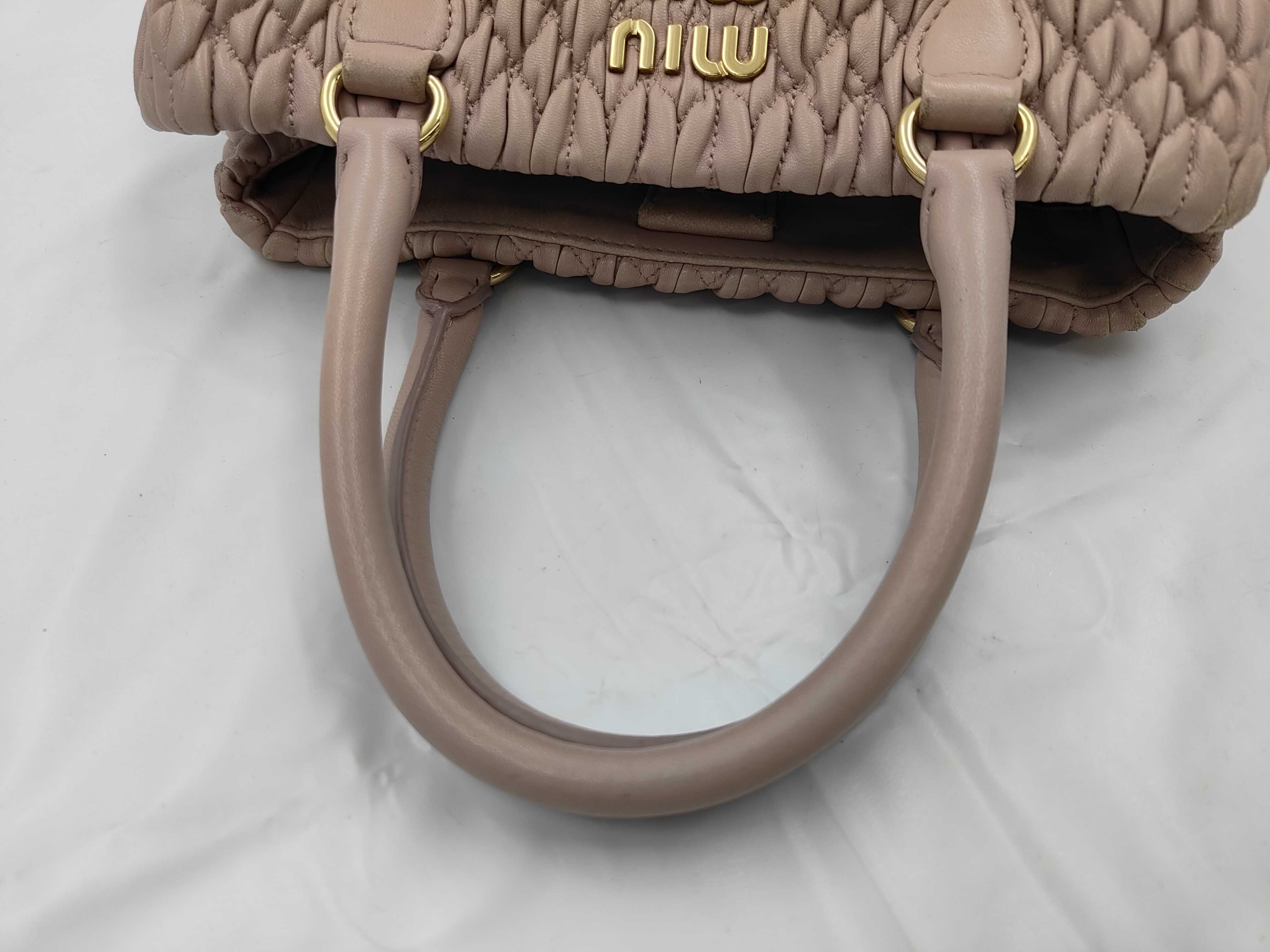 current model Nappa Crystal 2-way handbag, Matelassé leather, pink bag — view 3