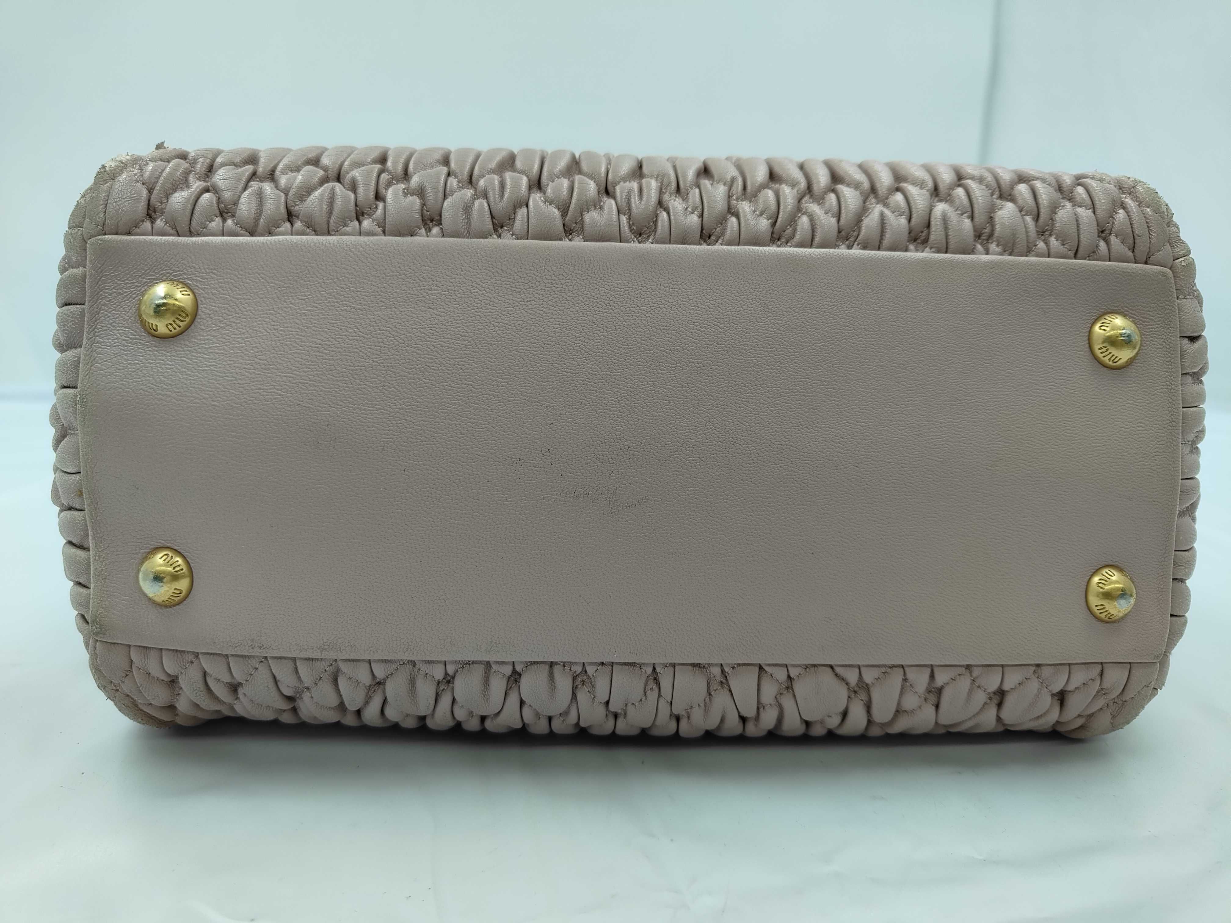 current model Nappa Crystal 2-way handbag, Matelassé leather, pink bag — view 7