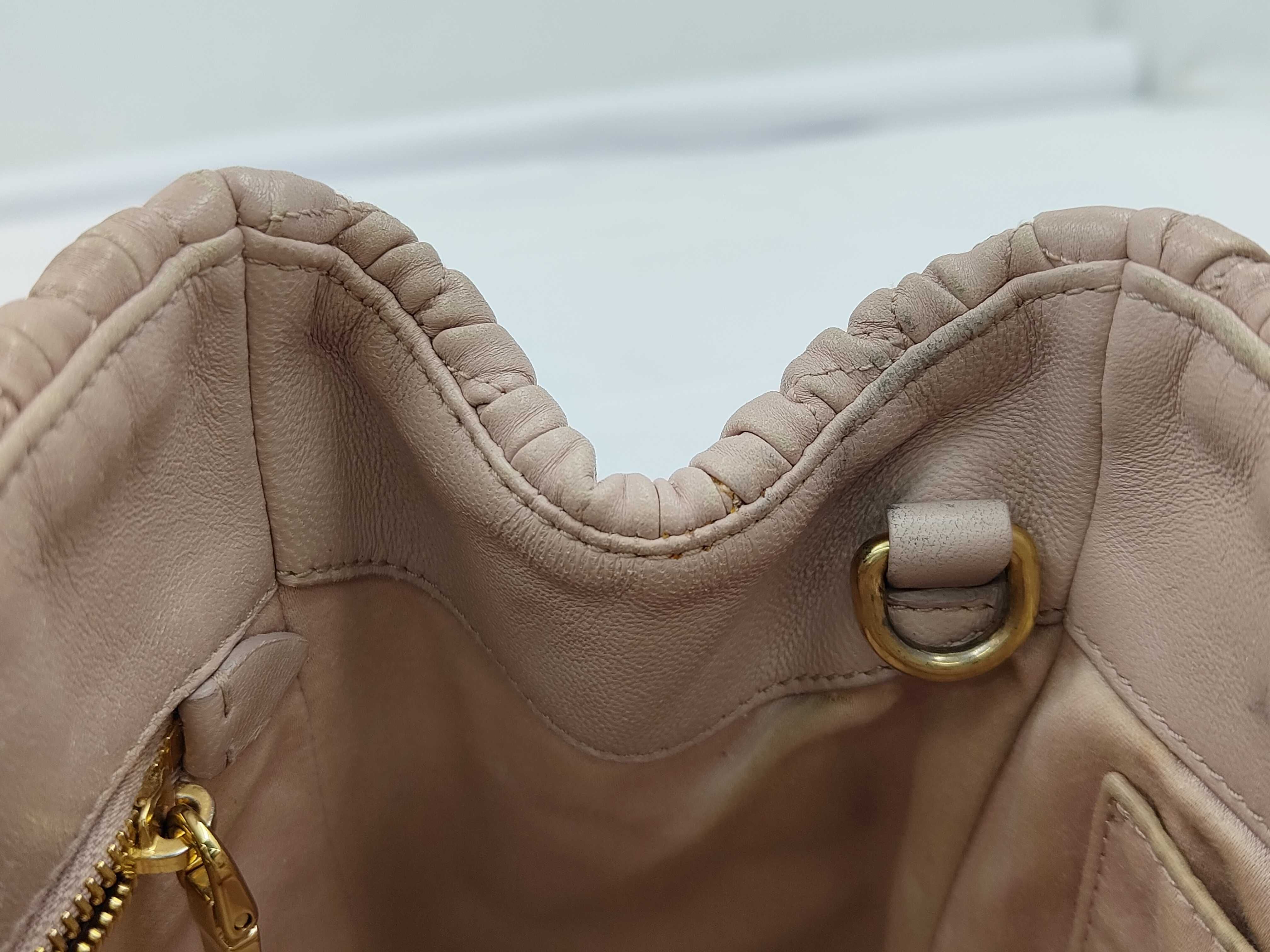 current model Nappa Crystal 2-way handbag, Matelassé leather, pink bag — view 8