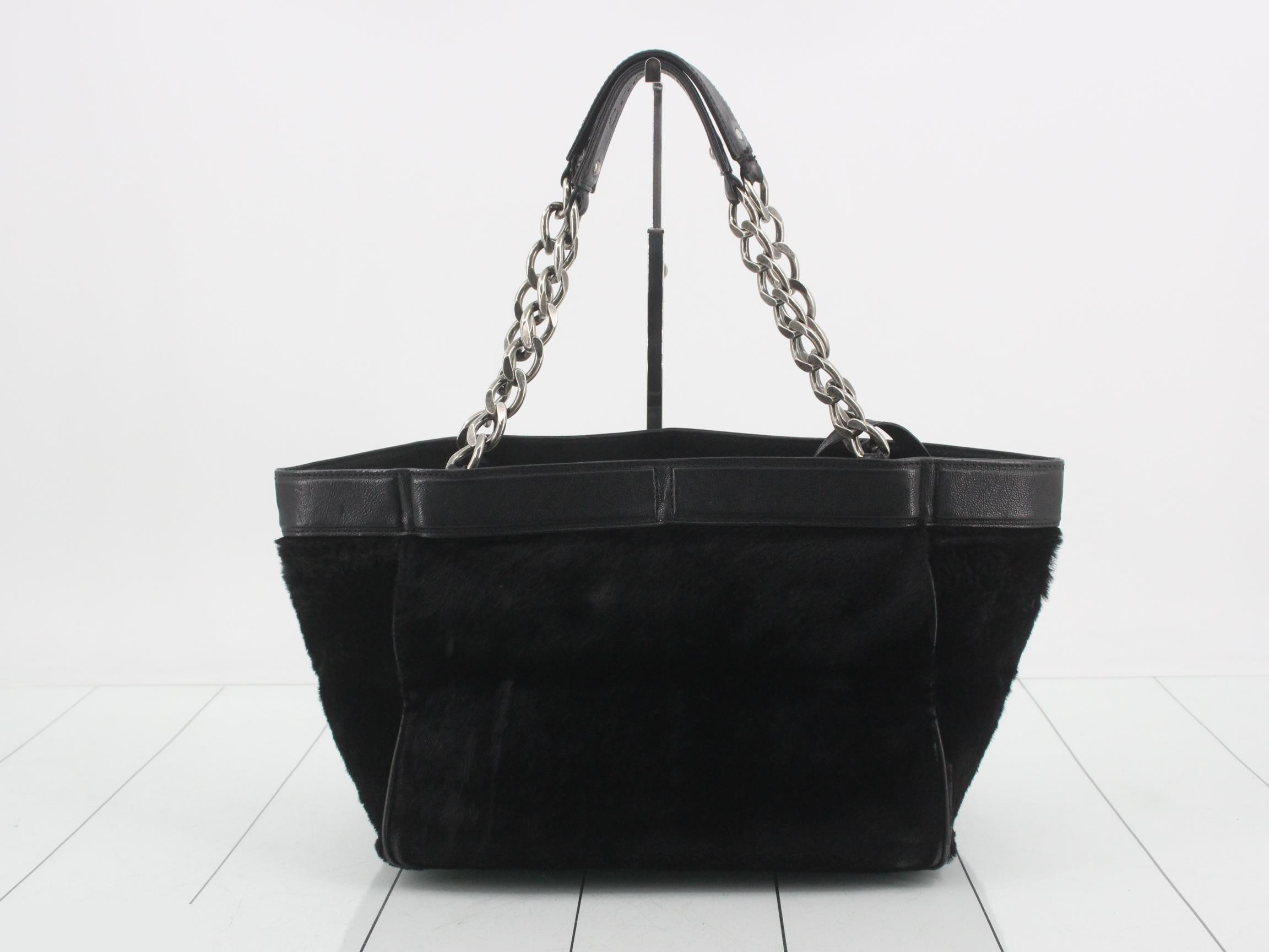 Calfskin Coco Mark Chain Tote Bag — view 2