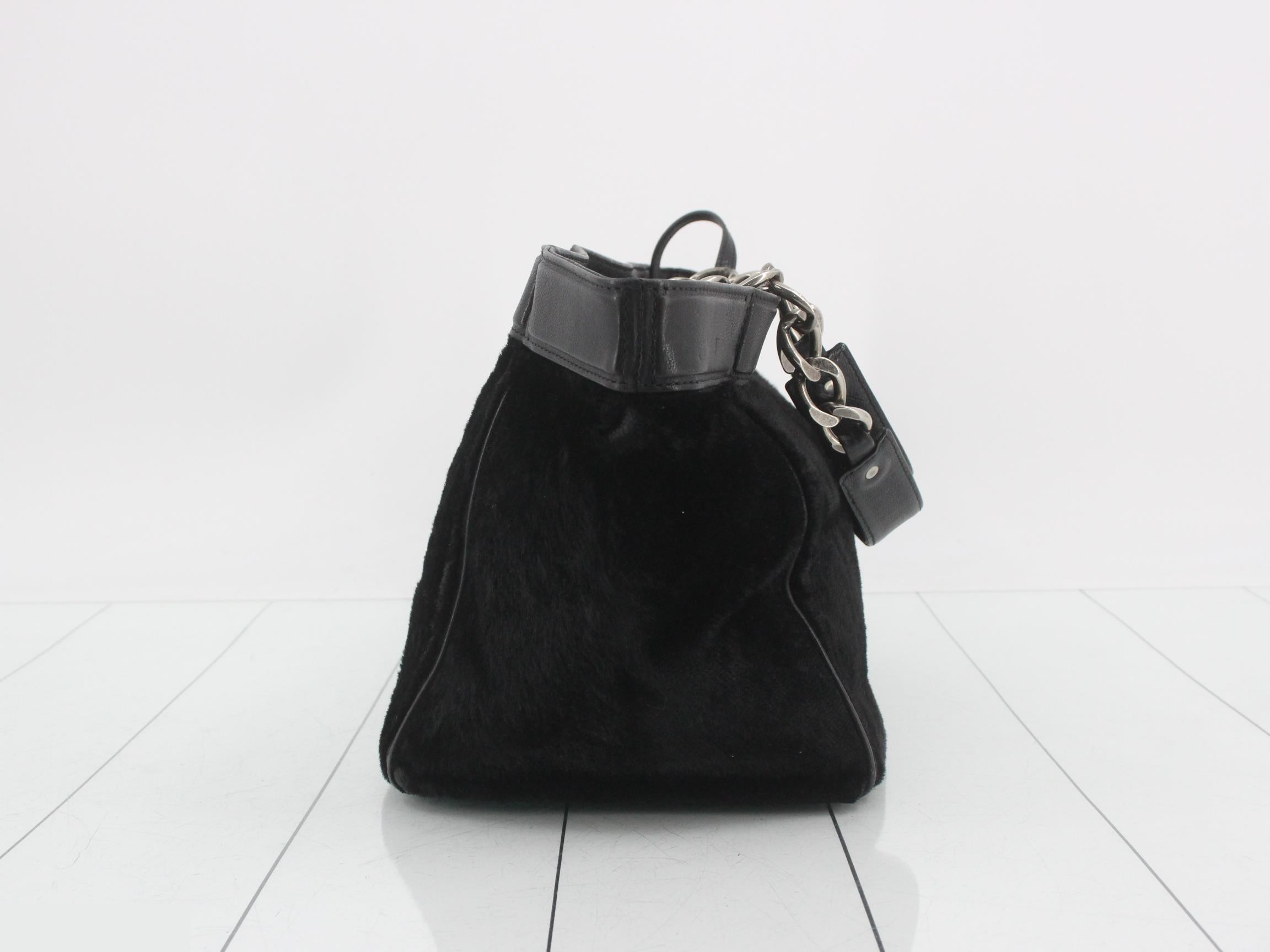 Calfskin Coco Mark Chain Tote Bag — view 3