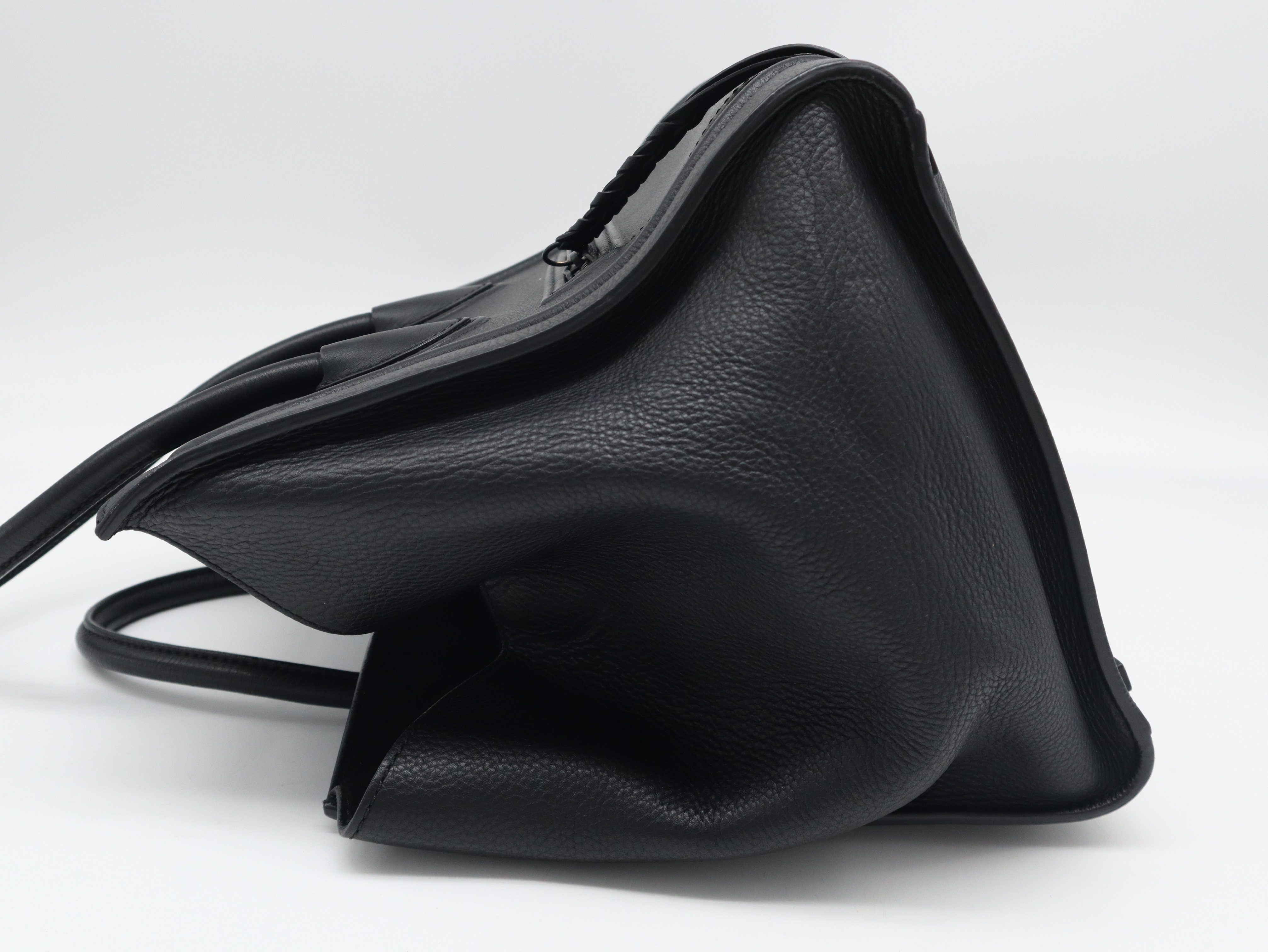 Leather Luggage Phantom Black Tote Bag — view 3