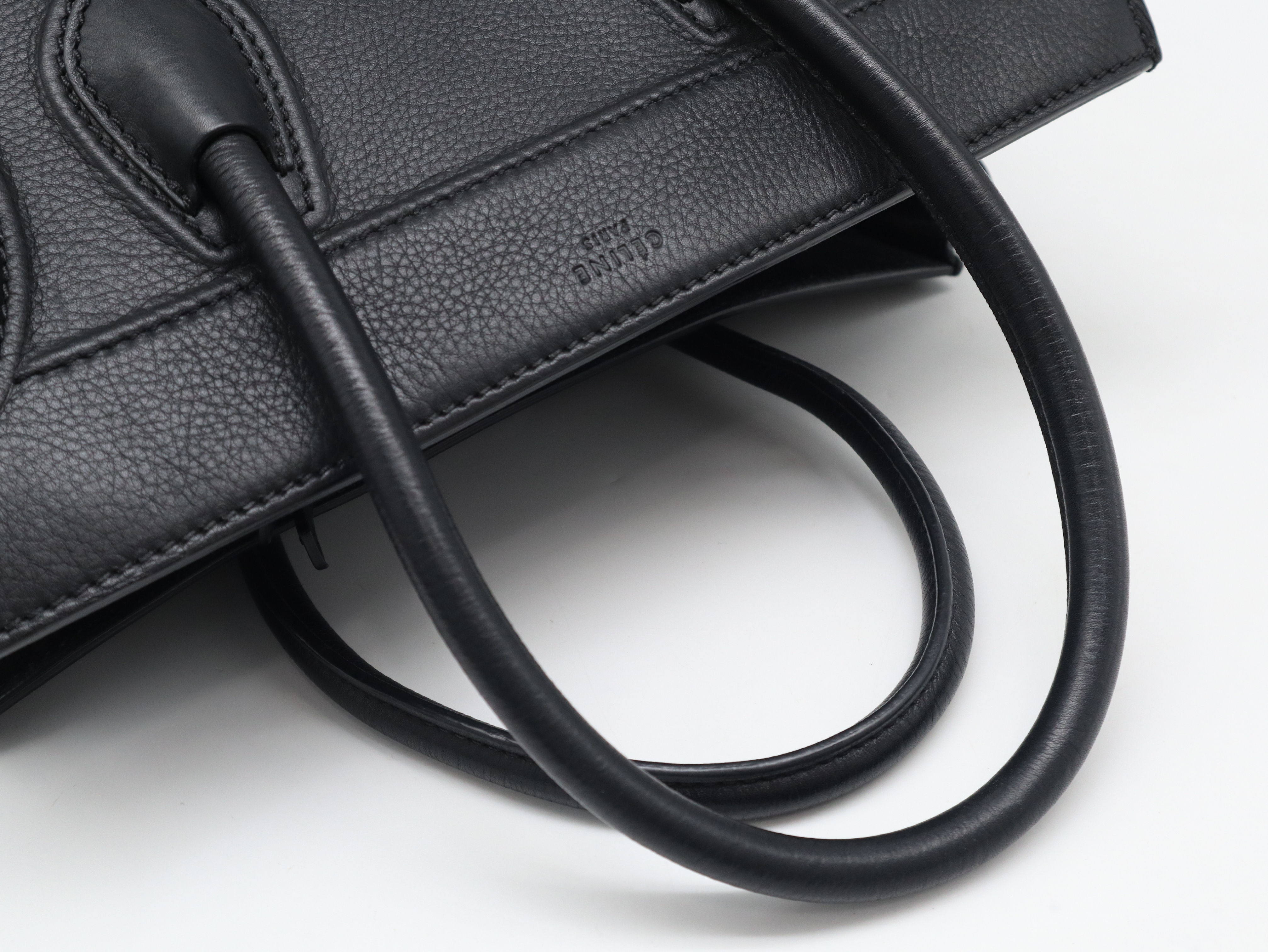 Leather Luggage Phantom Black Tote Bag — view 6