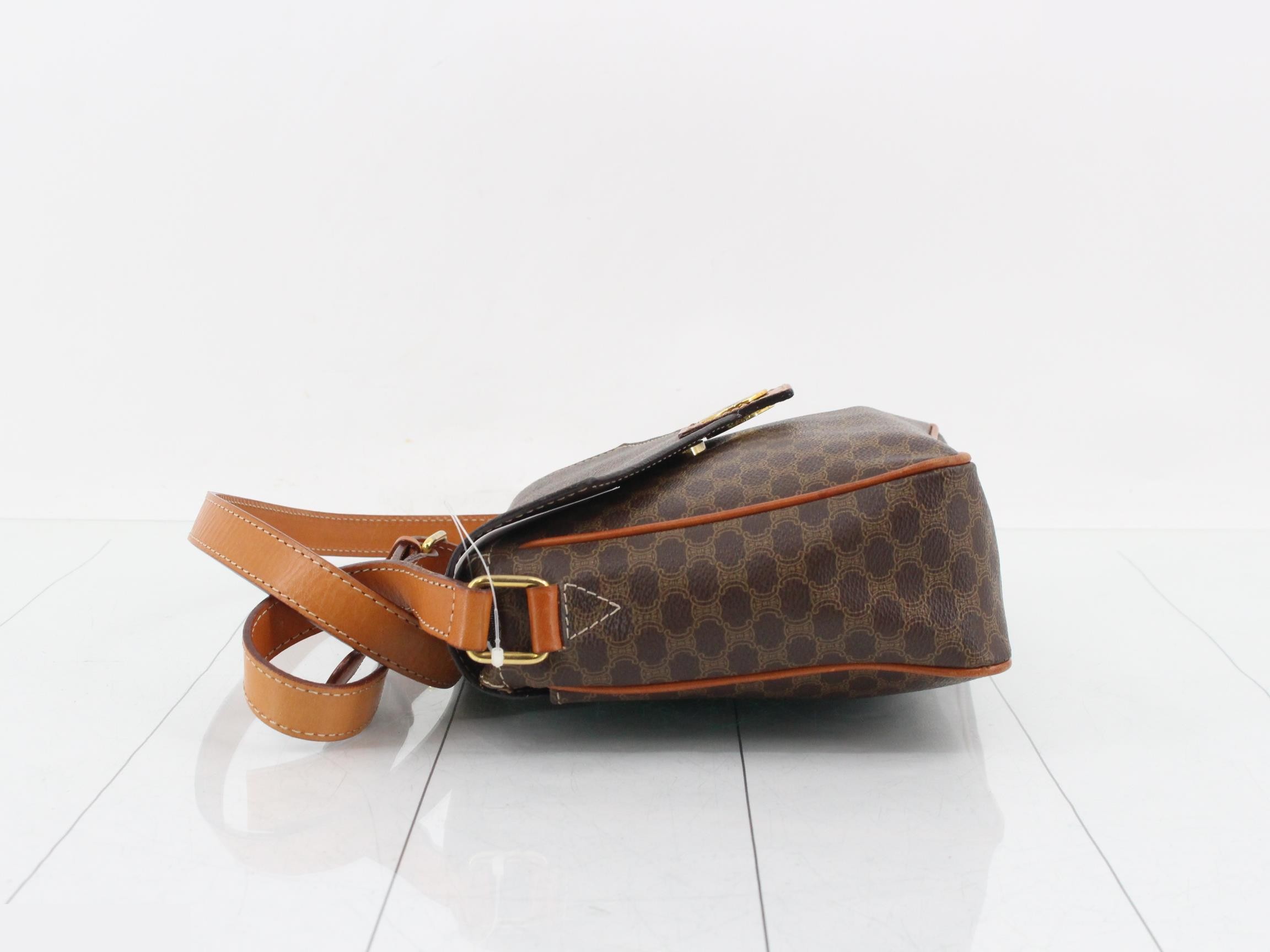 Macadam Shoulder Bag, PVC/Leather, Brown — view 4