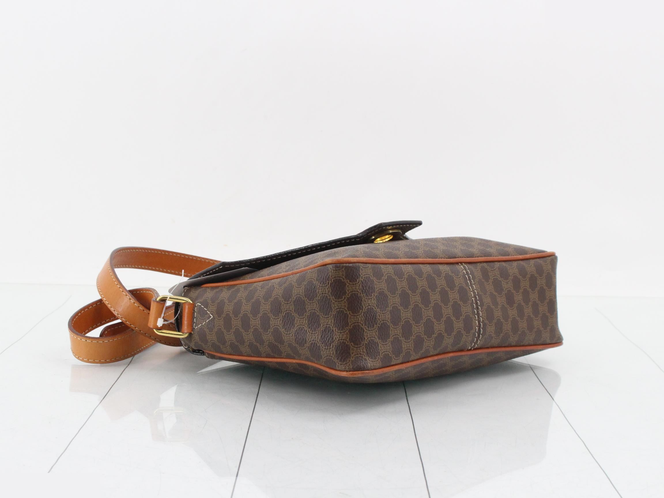 Macadam Shoulder Bag, PVC/Leather, Brown — view 5