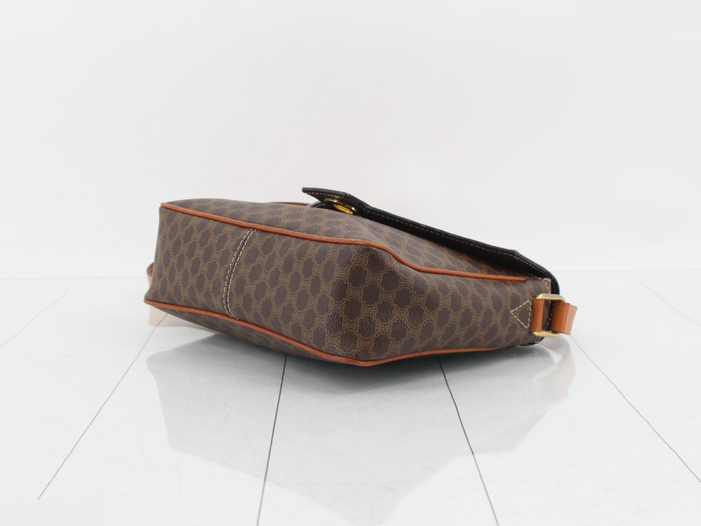 Macadam Shoulder Bag, PVC/Leather, Brown — view 6