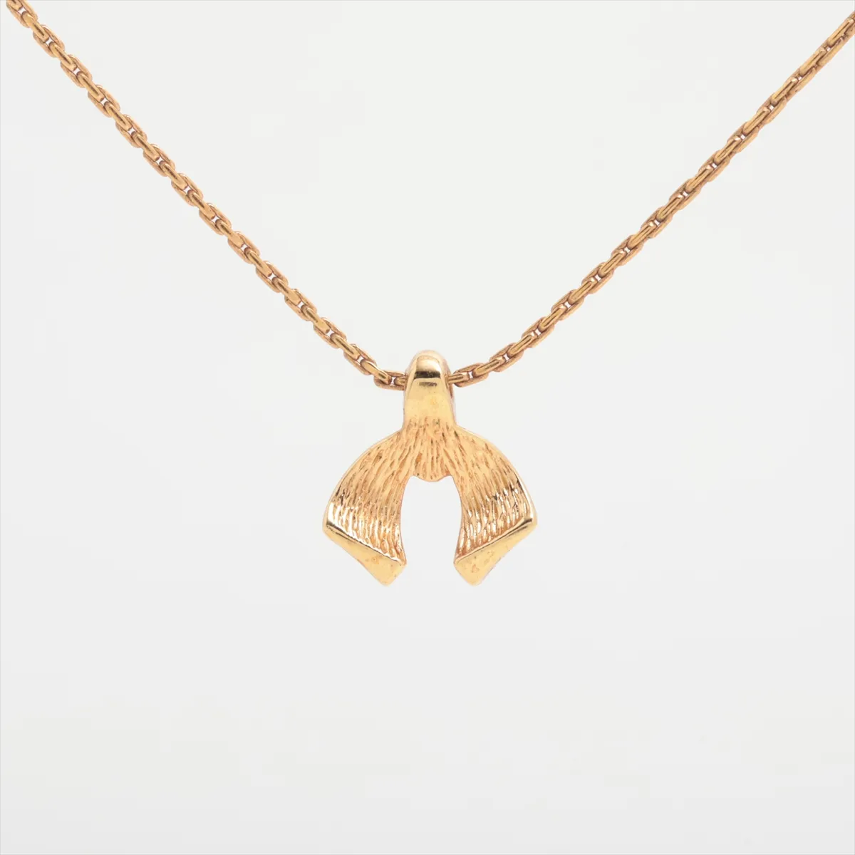 Ribbon Necklace, GP x Rhinestone, Gold, — view 2