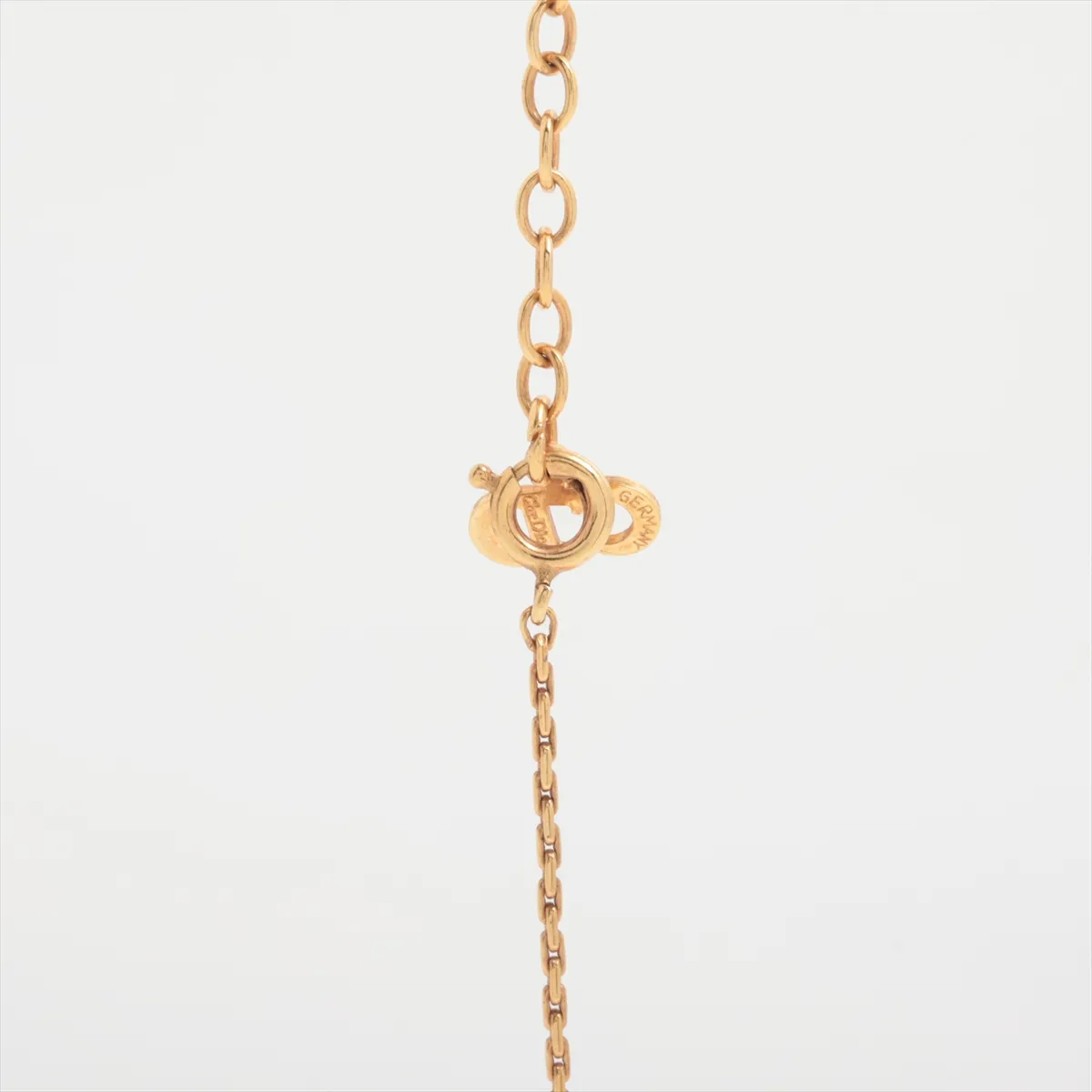 Ribbon Necklace, GP x Rhinestone, Gold, — view 3