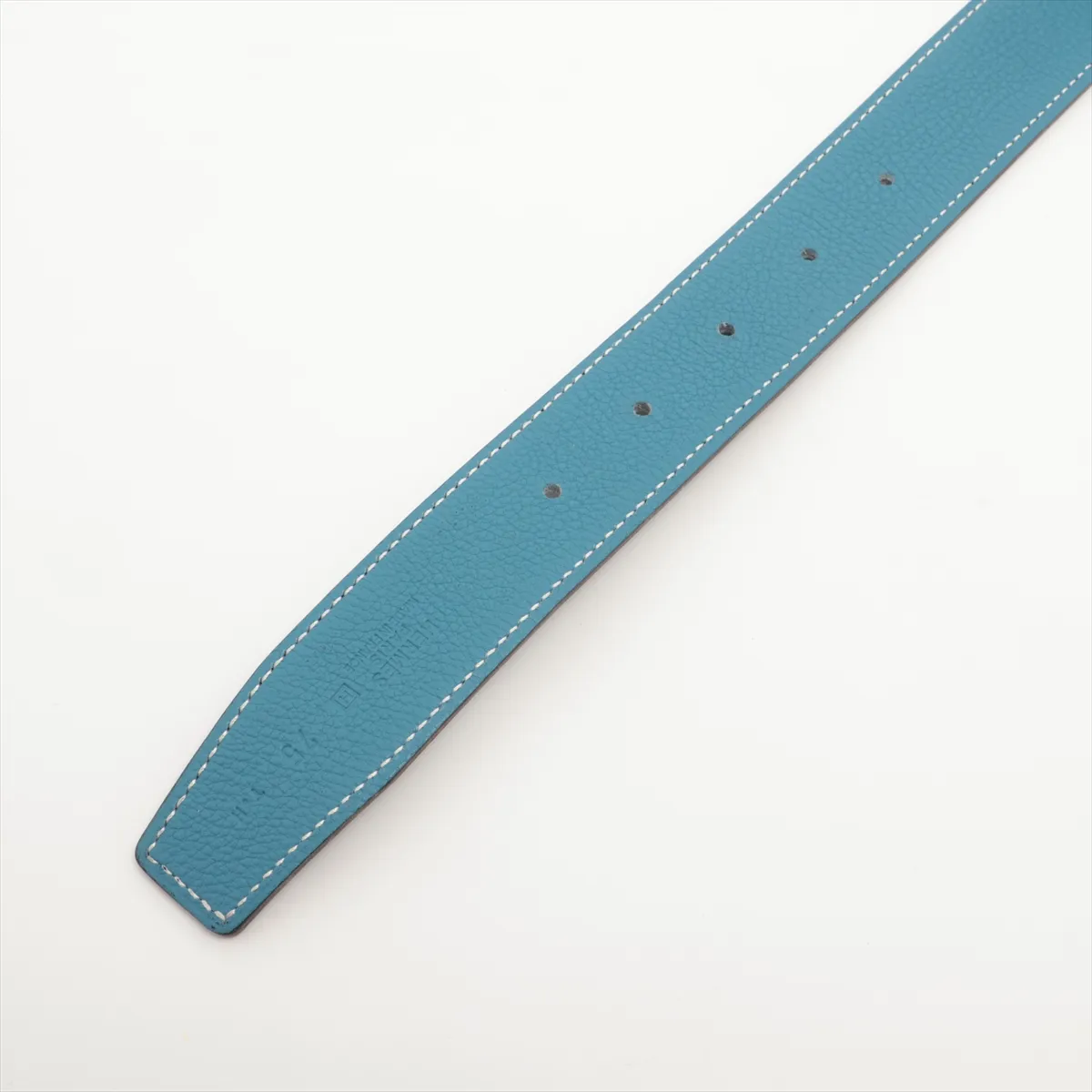 H-belt H:2004 Belt 75 Box calf x Veau Epsom Blue x Black — view 3