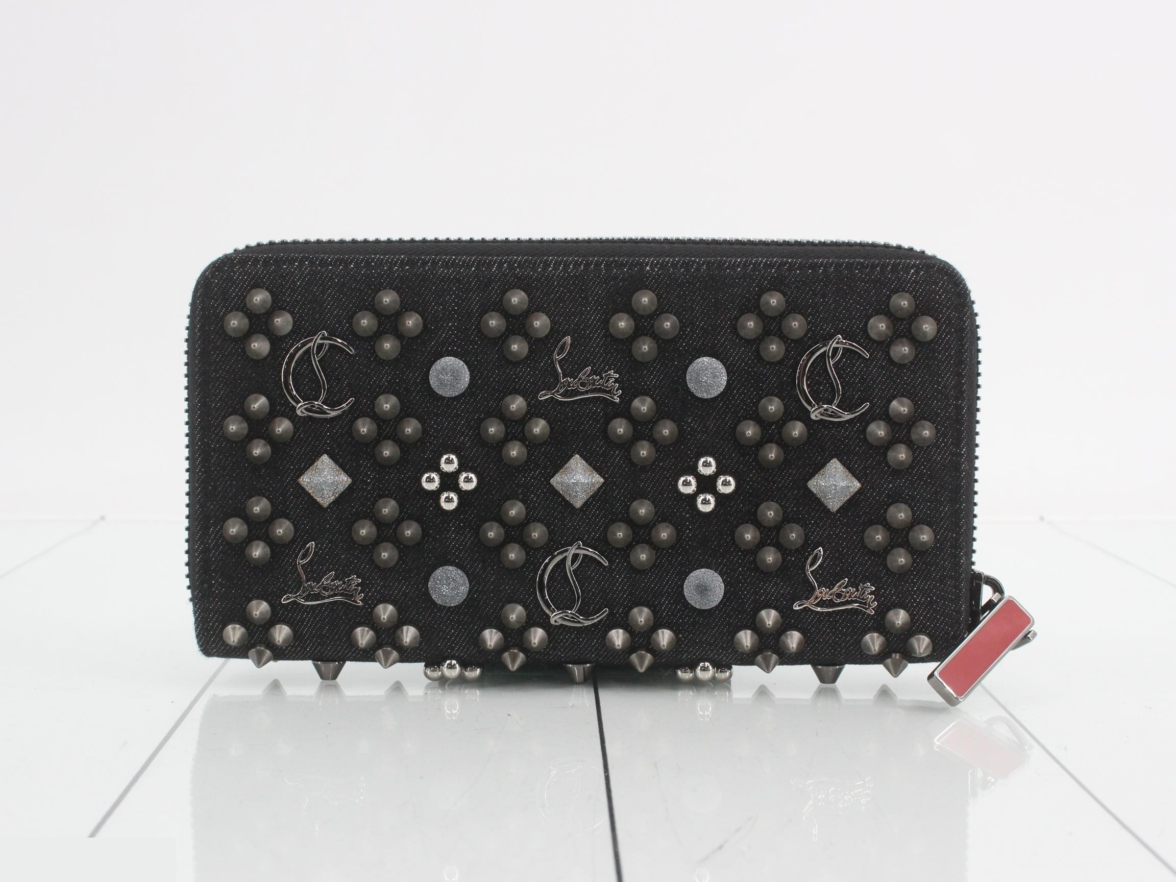 Unused Panettone denim studded long wallet — view 2