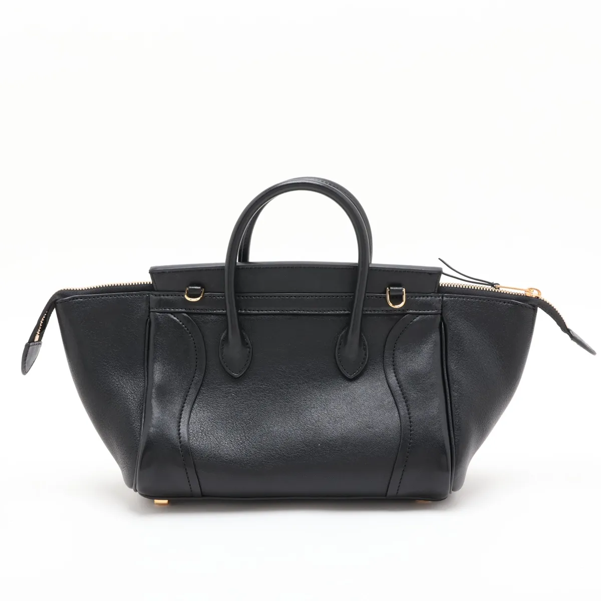 Little New Luggage Leather 2-Way Handbag, Black — view 2