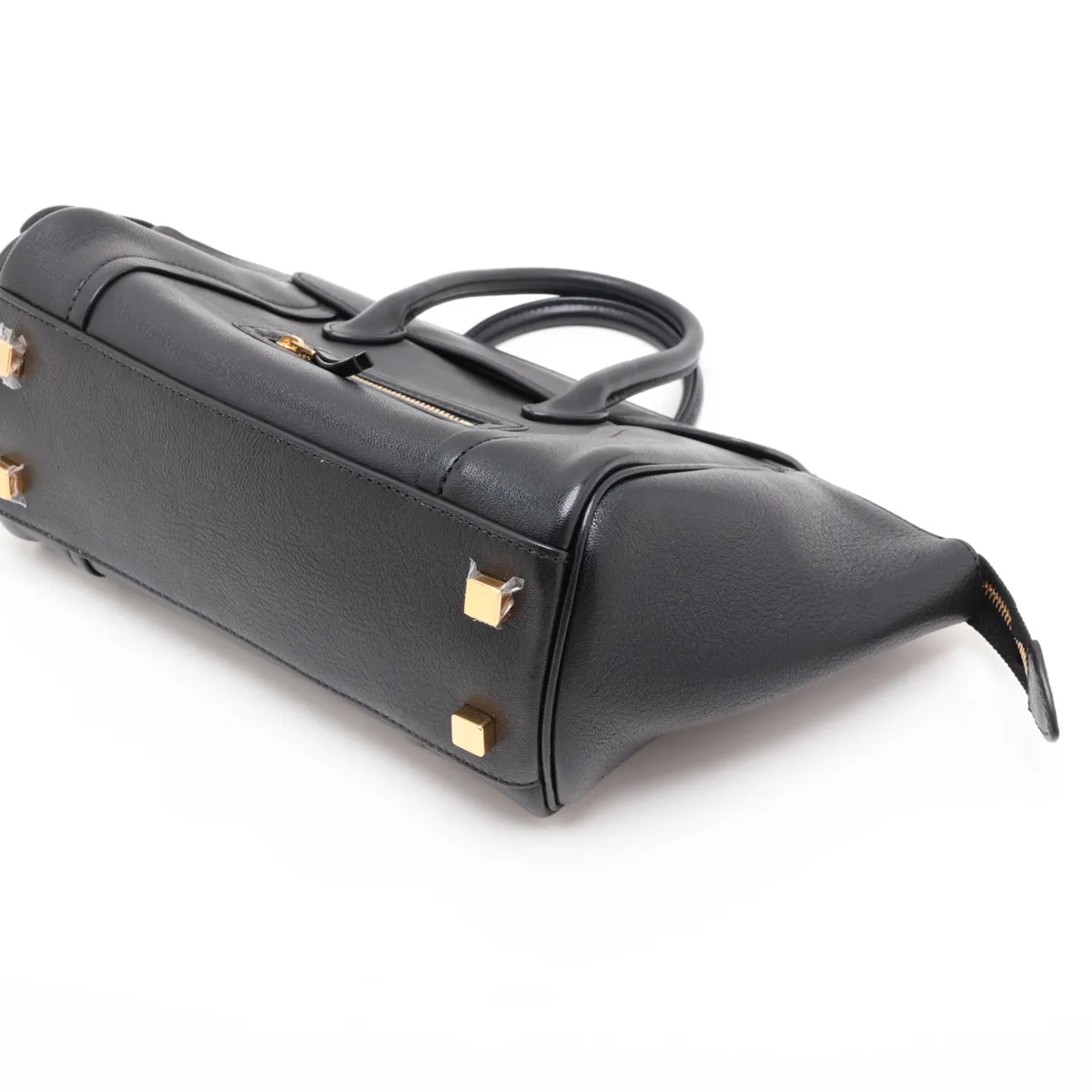 Little New Luggage Leather 2-Way Handbag, Black — view 3
