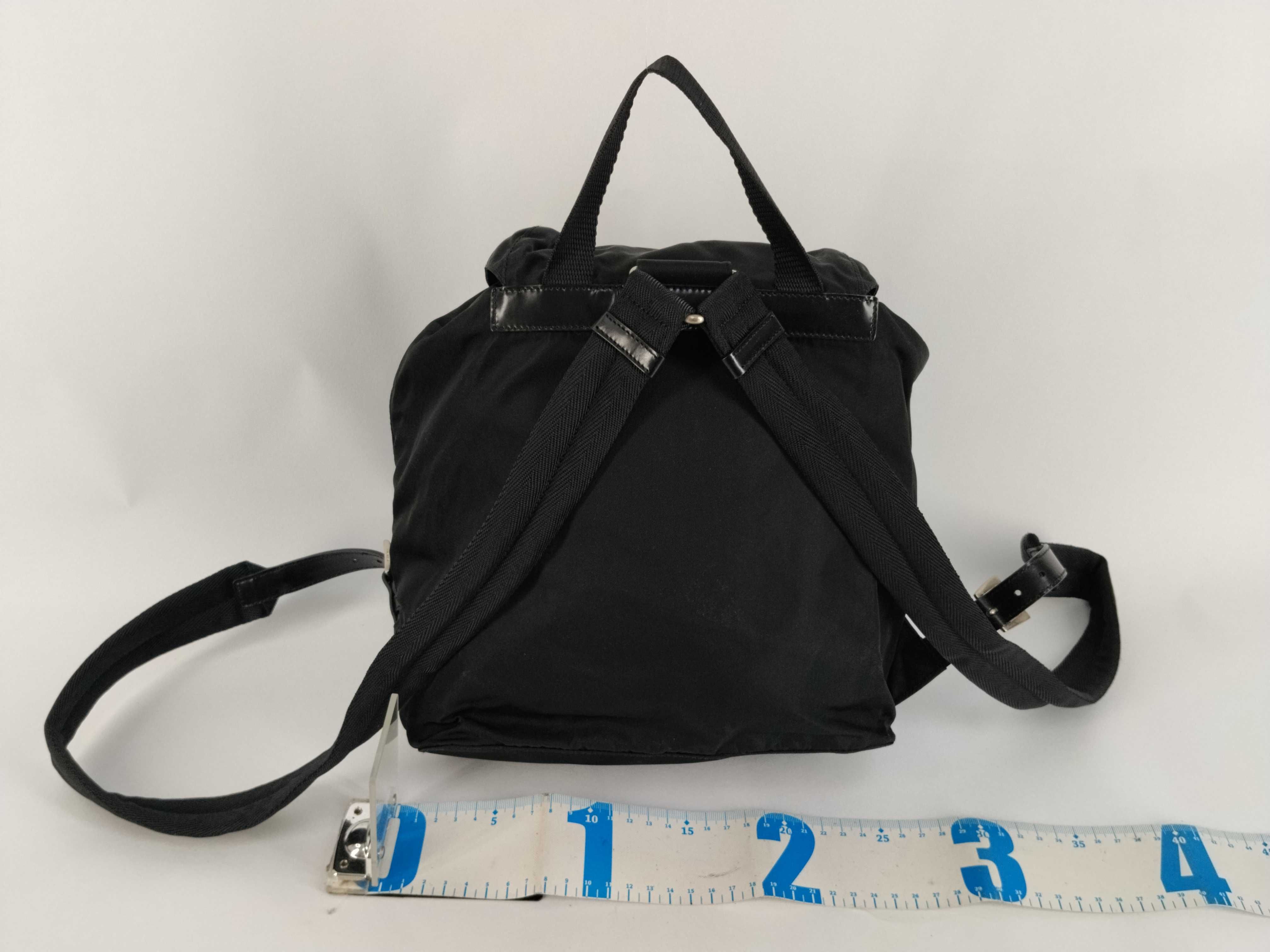 nylon backpack, black nylon backpack. — view 2