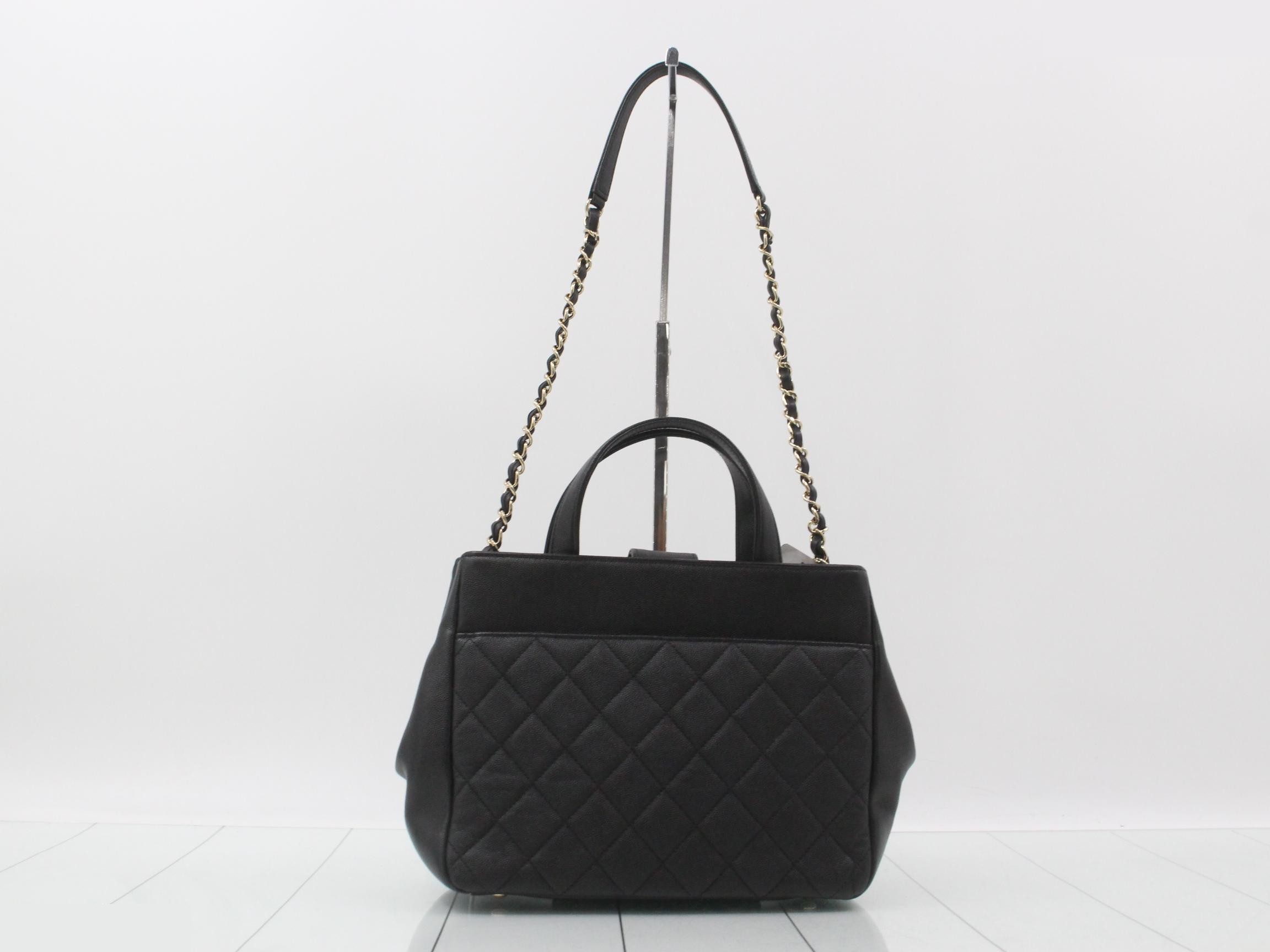 2-Way Top Handle Caviar Skin Matelassé Shoulder Bag — view 2