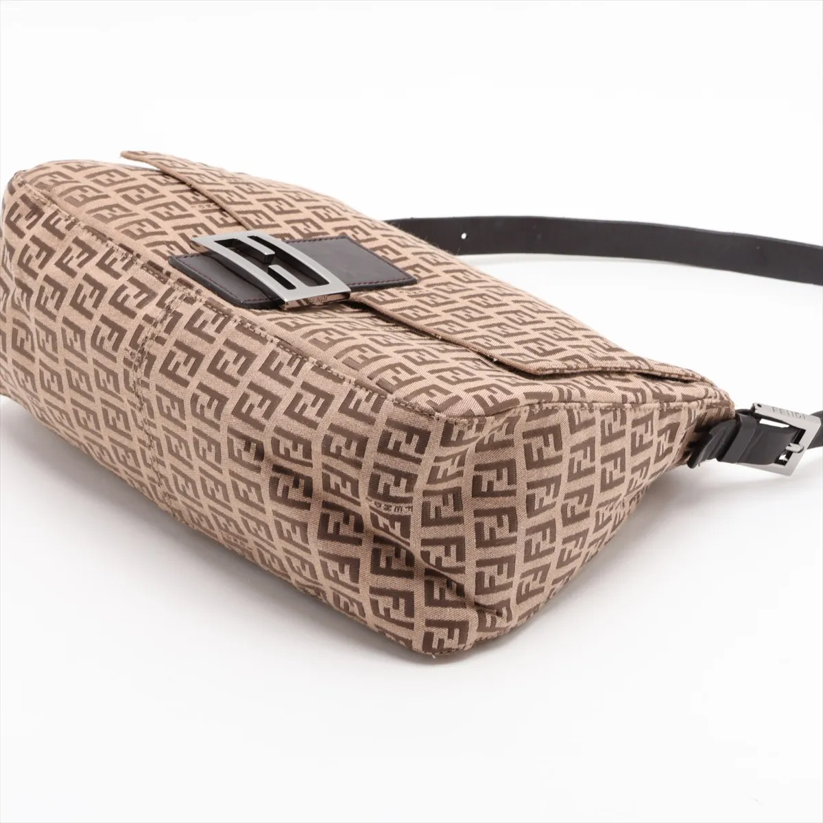 Zucchino Mamma Bucket 8BR001 Canvas x Leather Shoulder Bag Brown — view 3
