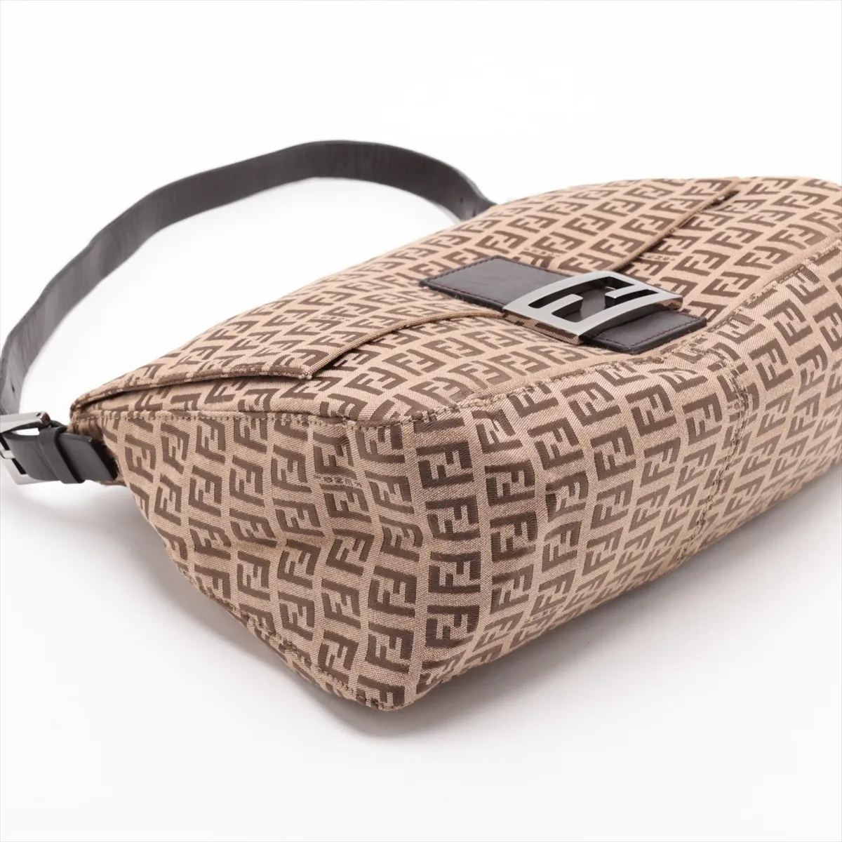 Zucchino Mamma Bucket 8BR001 Canvas x Leather Shoulder Bag Brown — view 4