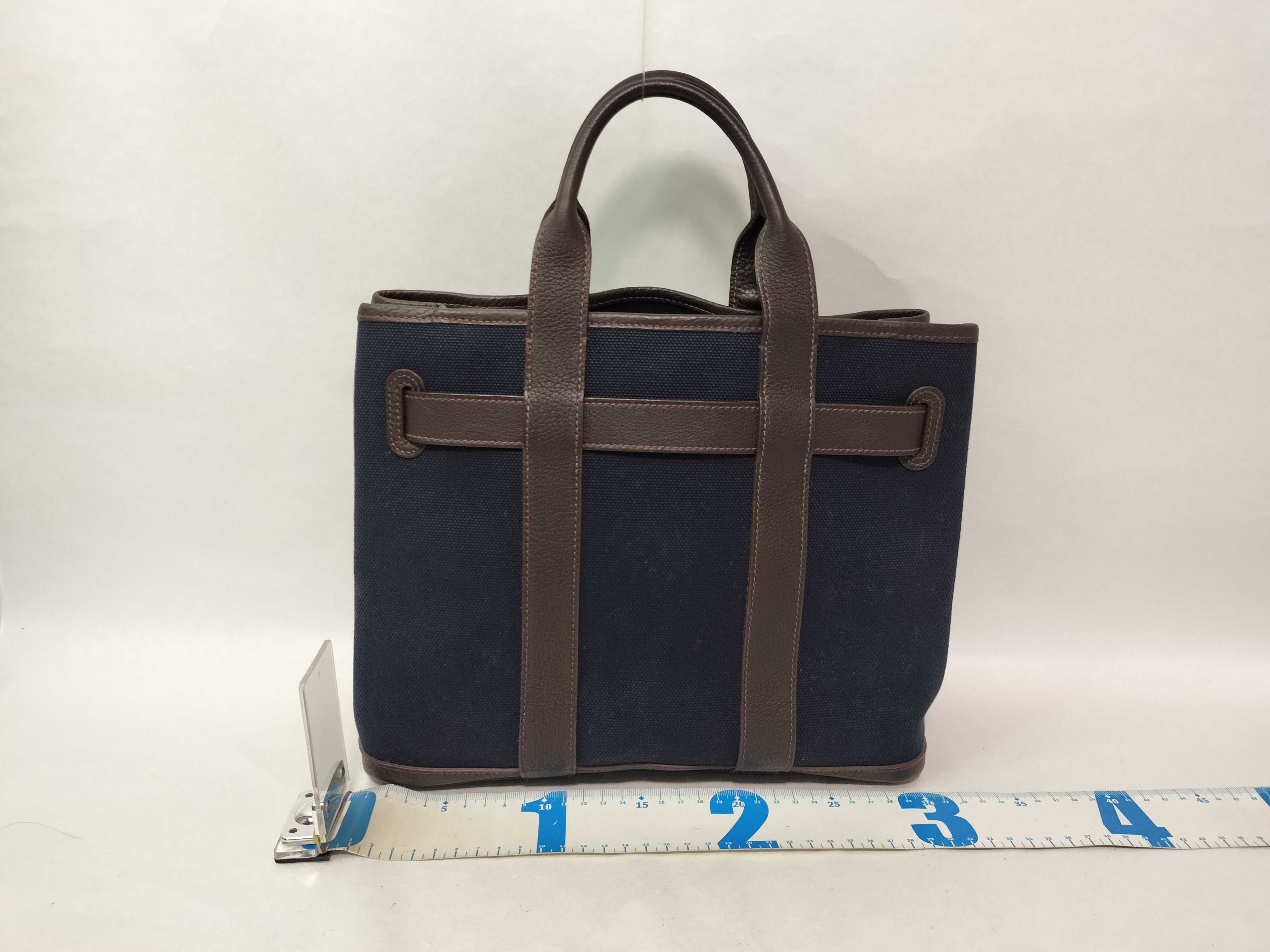 Petite Ceinture PM J stamp Navy x Brown Handbag — view 2