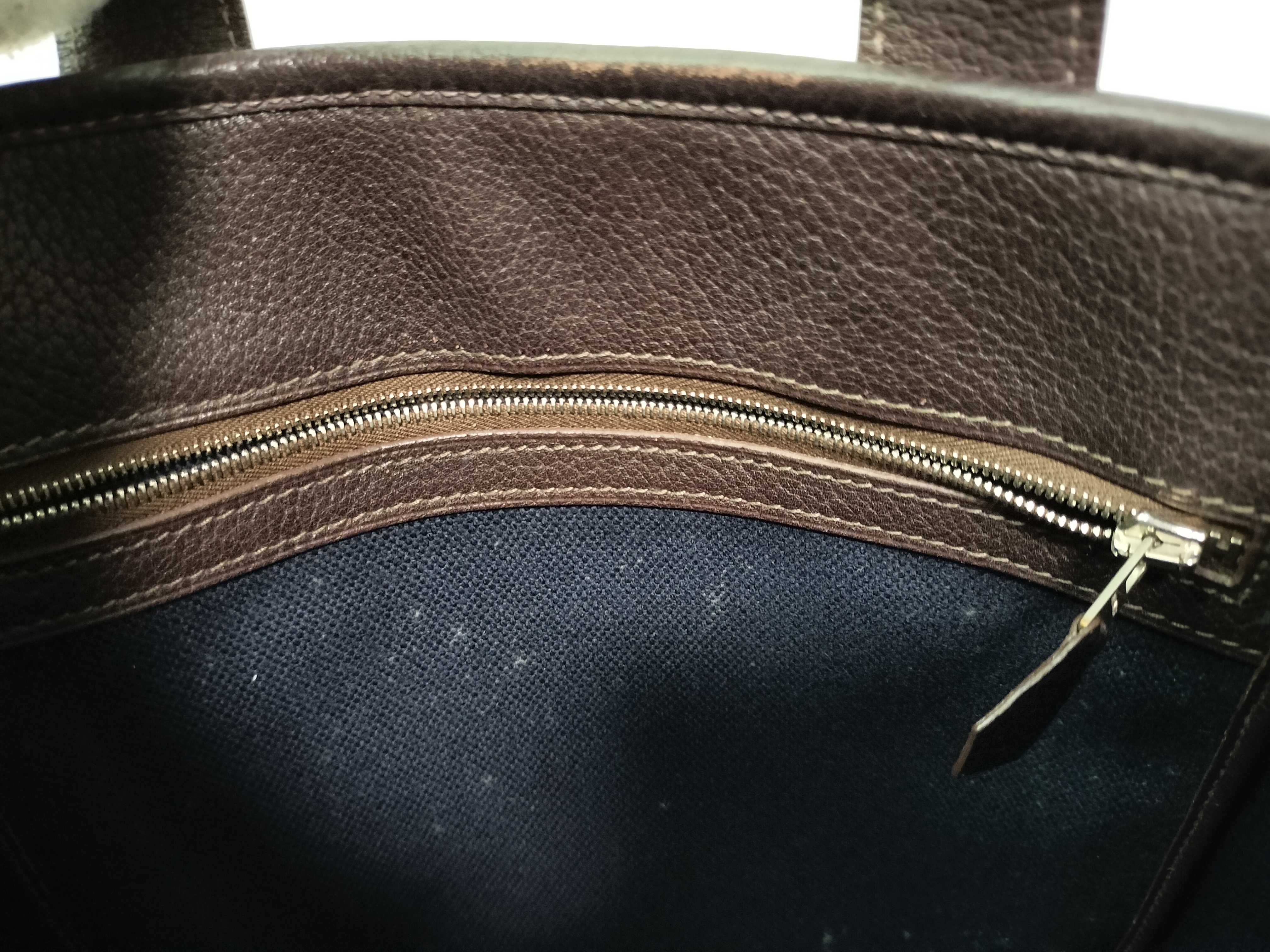 Petite Ceinture PM J stamp Navy x Brown Handbag — view 13