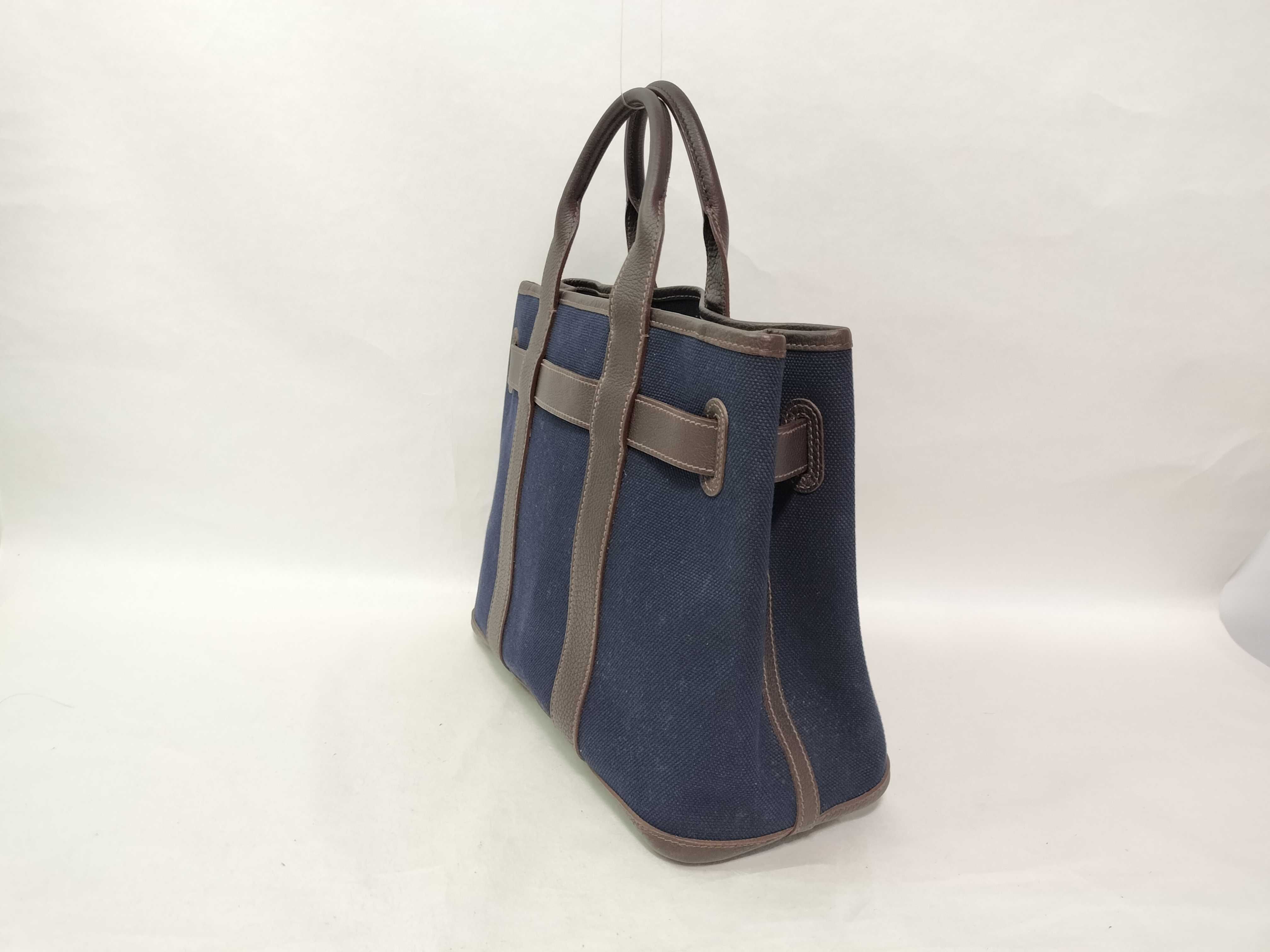 Petite Ceinture PM J stamp Navy x Brown Handbag — view 3
