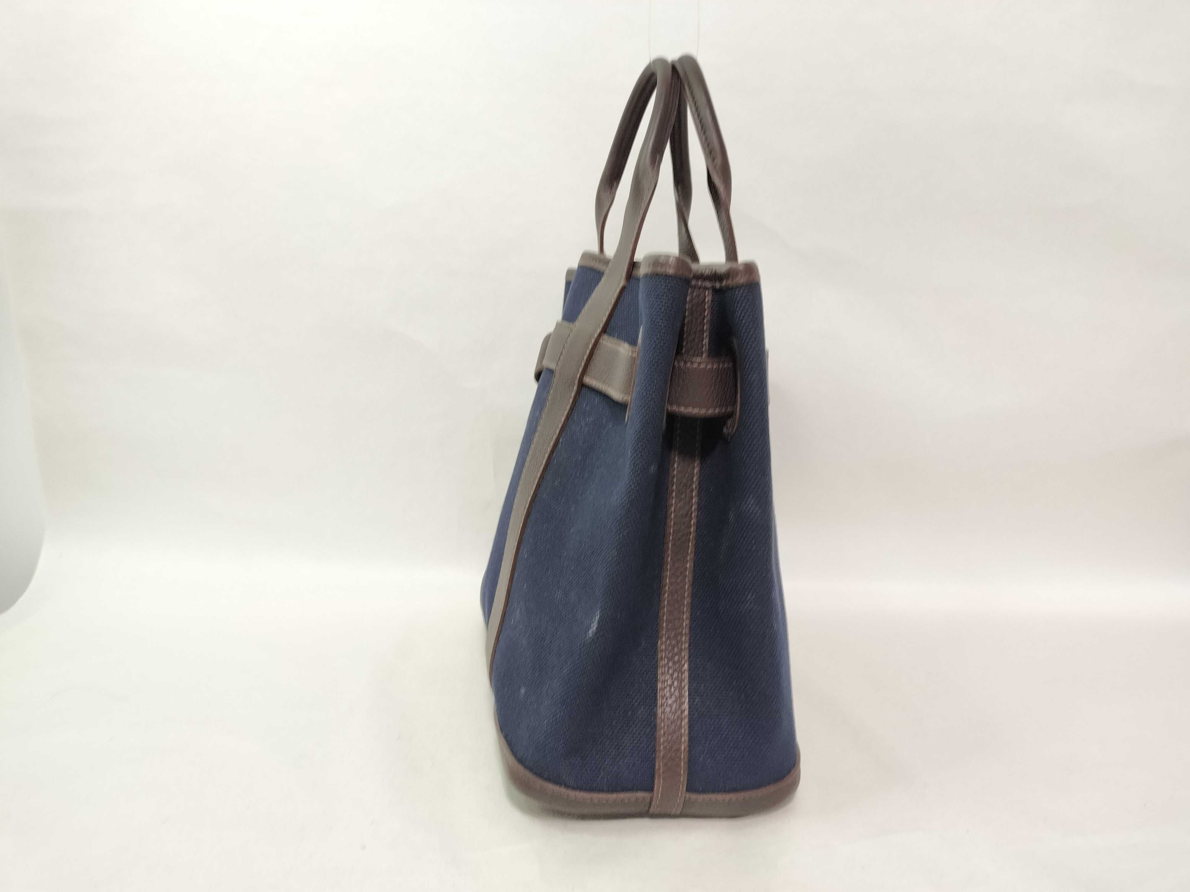 Petite Ceinture PM J stamp Navy x Brown Handbag — view 4