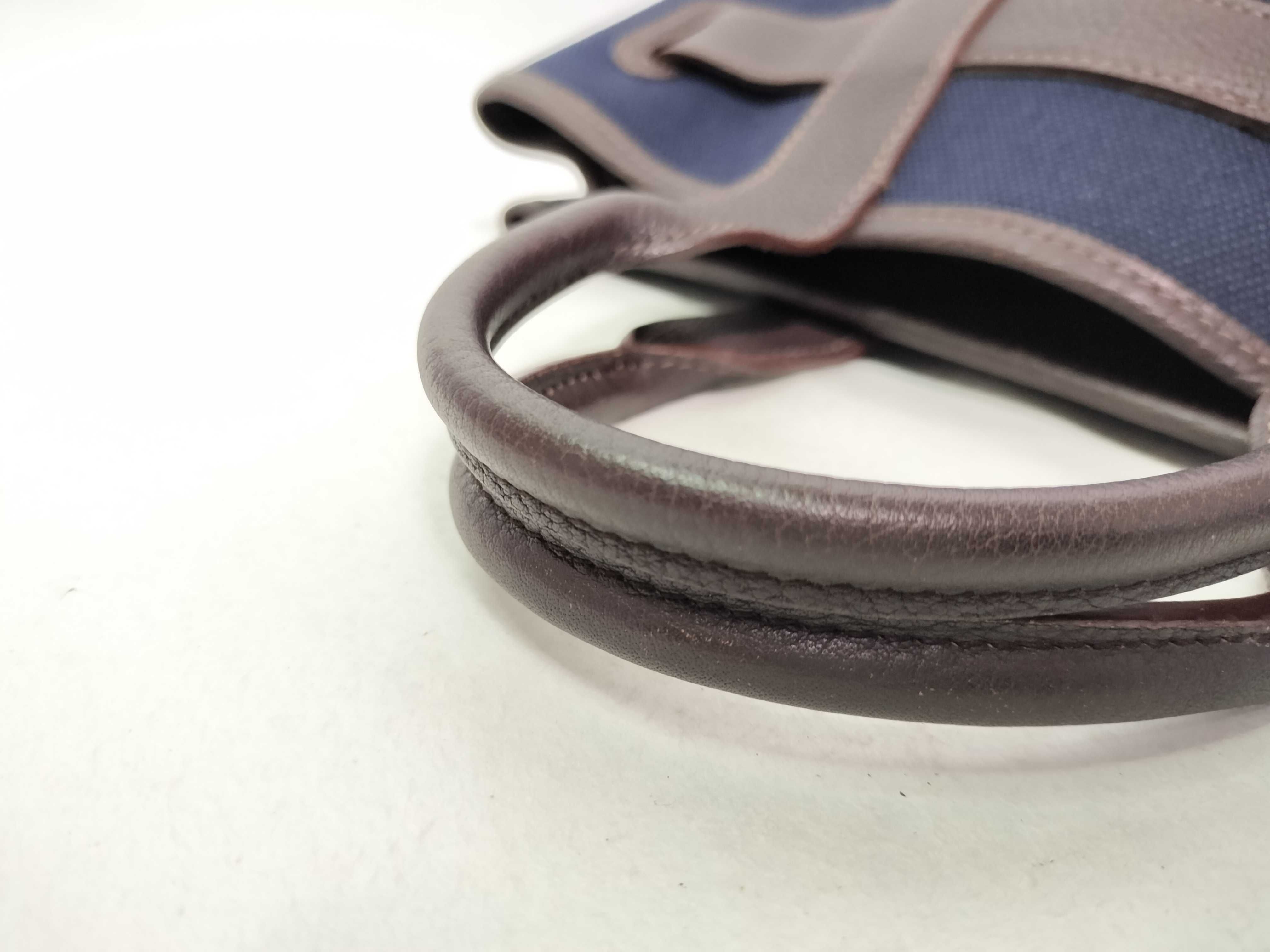 Petite Ceinture PM J stamp Navy x Brown Handbag — view 6