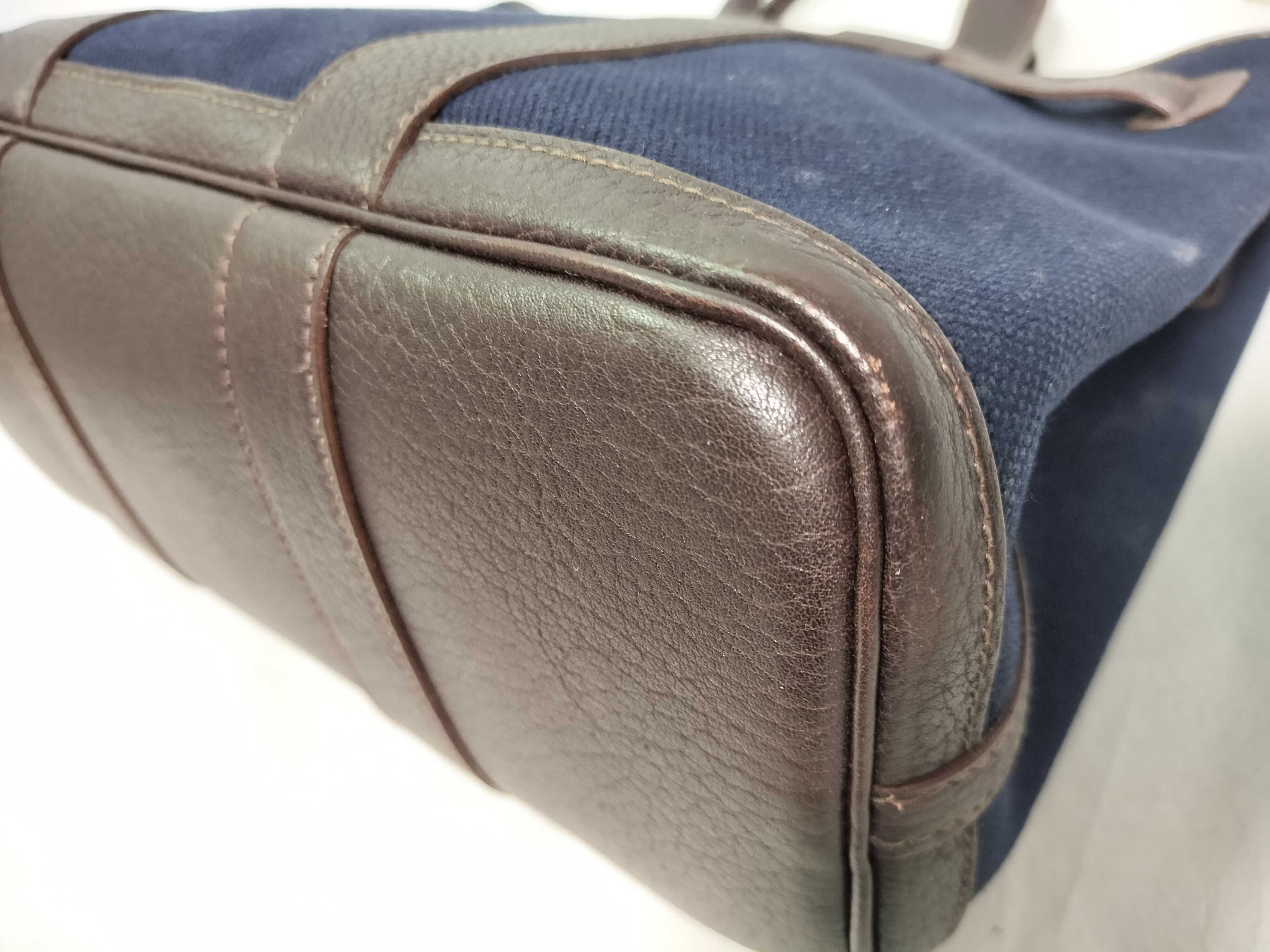 Petite Ceinture PM J stamp Navy x Brown Handbag — view 9
