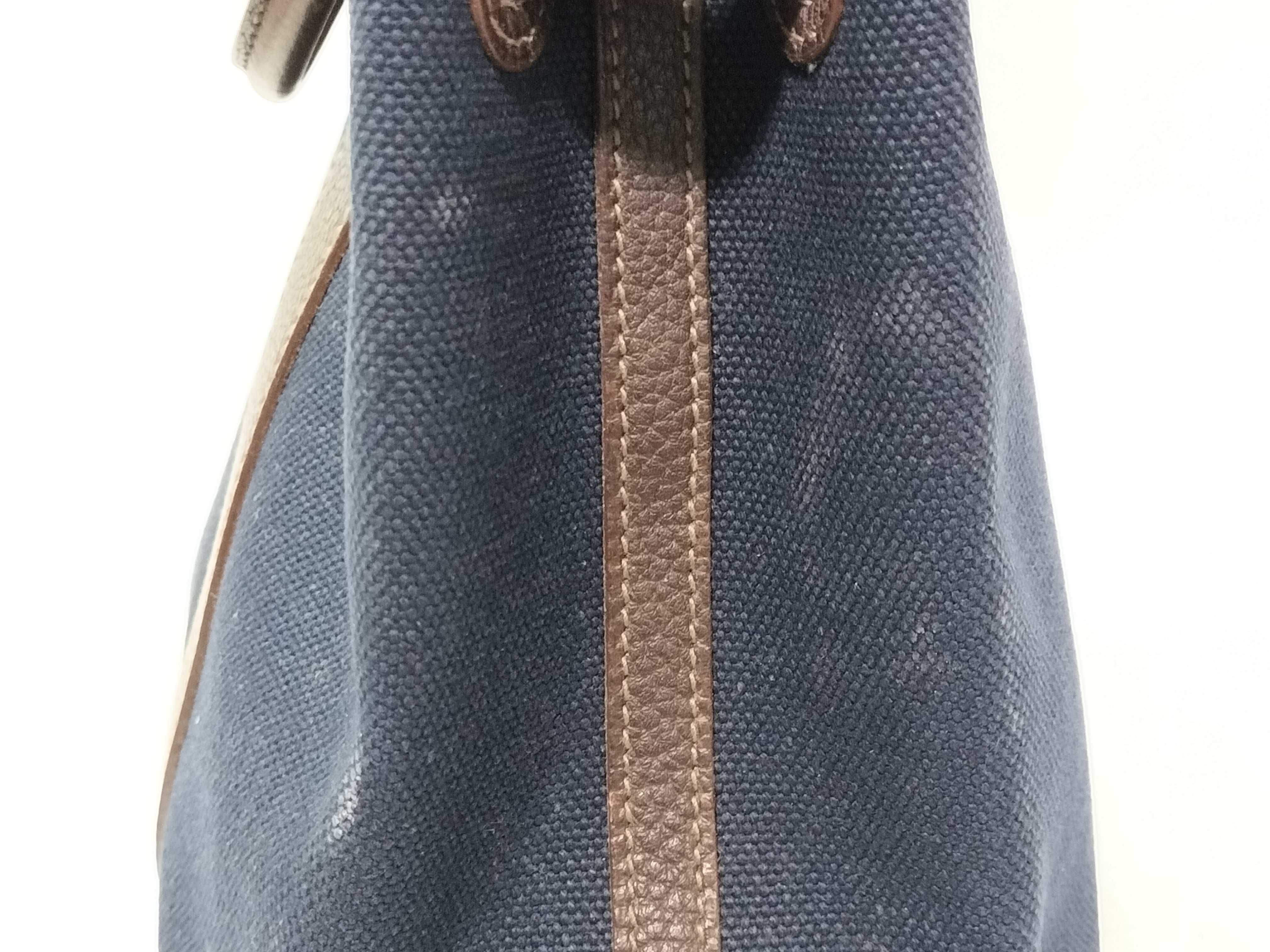 Petite Ceinture PM J stamp Navy x Brown Handbag — view 10