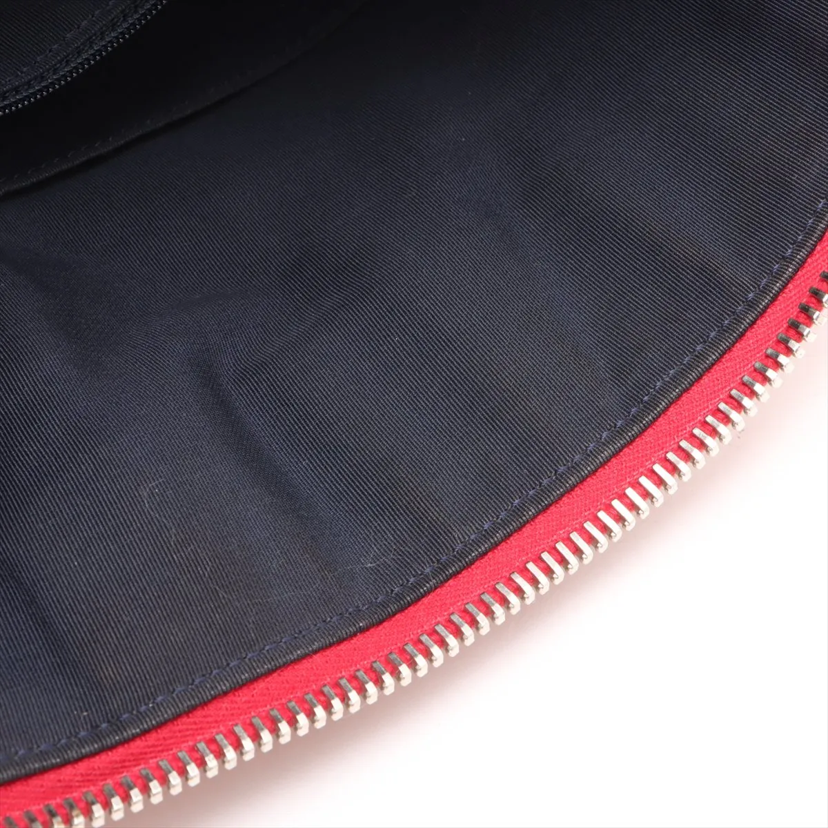 Cruise Line Denim Chain Tote Bag Blue x Red Silver Hardware 14576506 No. 14 — view 11