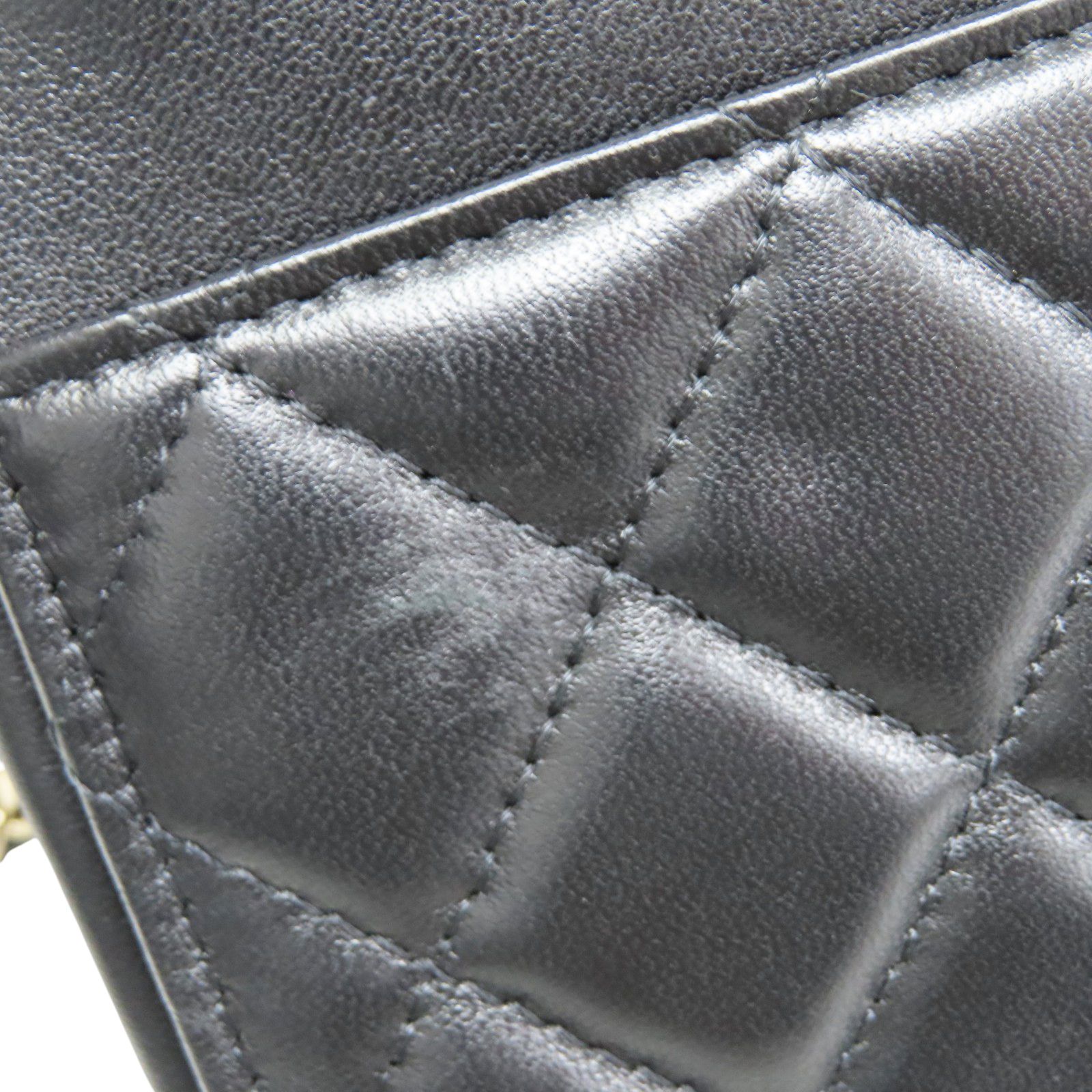 Woc Wallet On Chain Shoulder Bag Black Quilted Lambskin — view 16