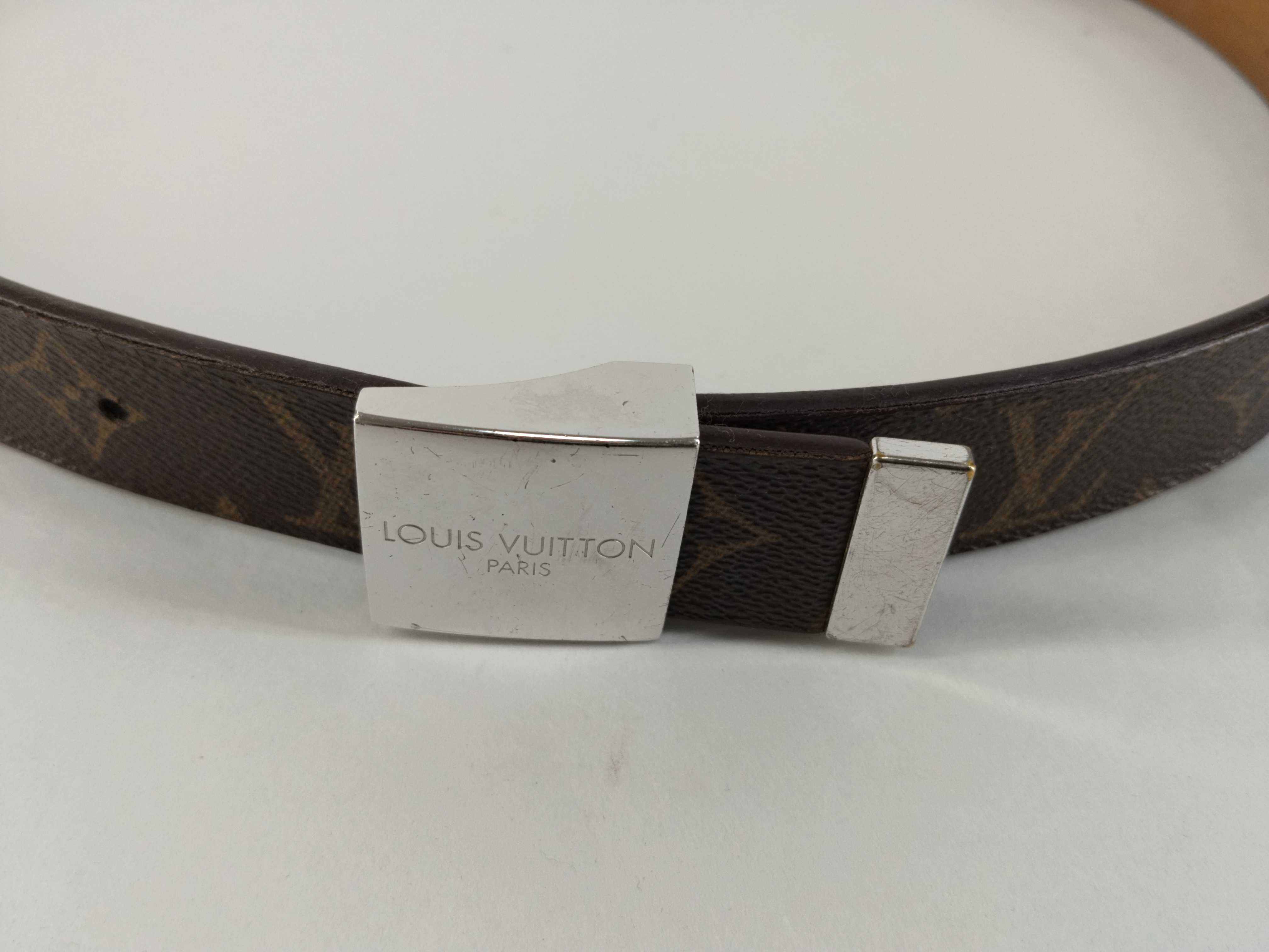 Monogram Belt, Silver Hardware, Brown, M6801 — view 4