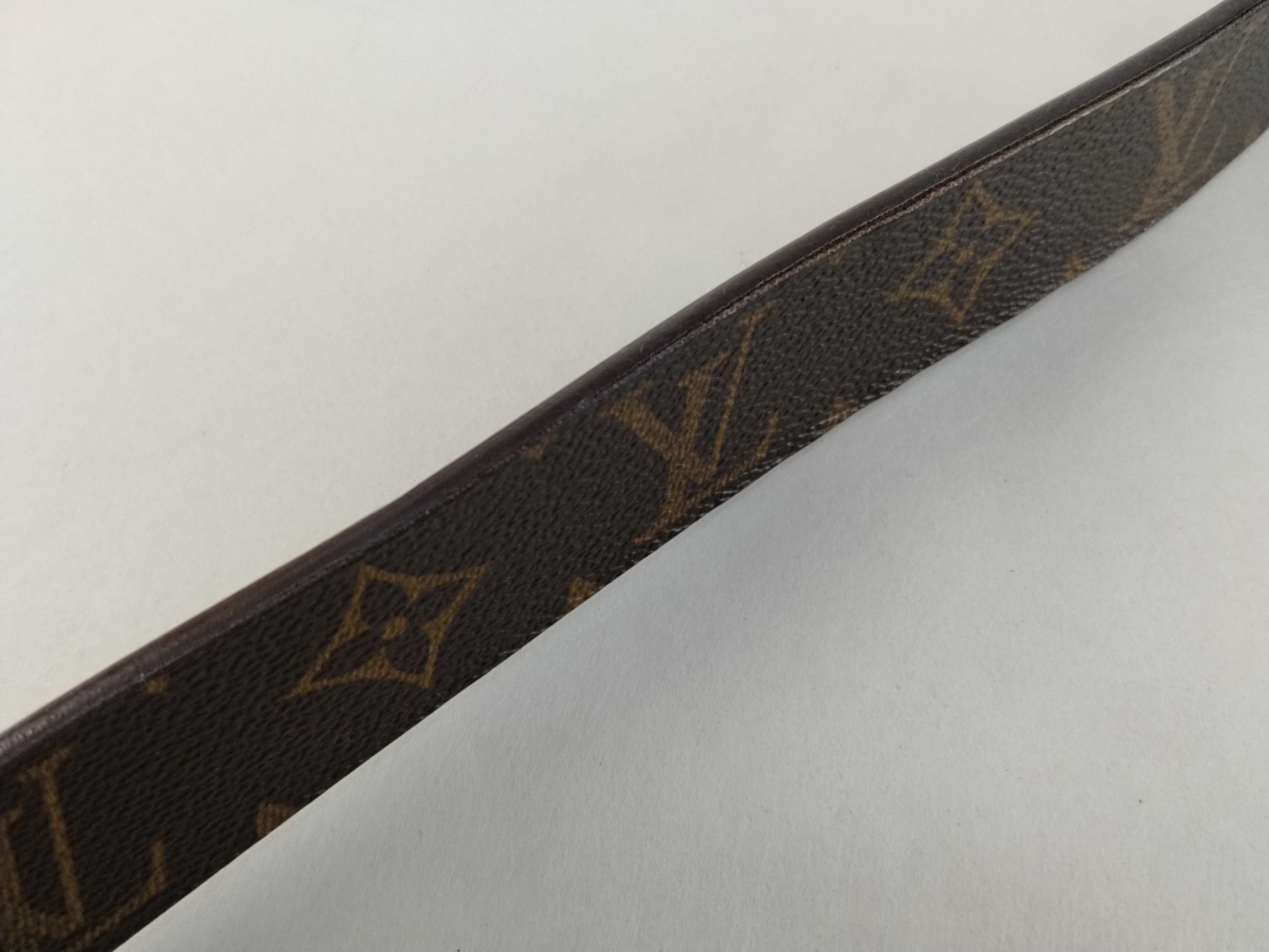 Monogram Belt, Silver Hardware, Brown, M6801 — view 8
