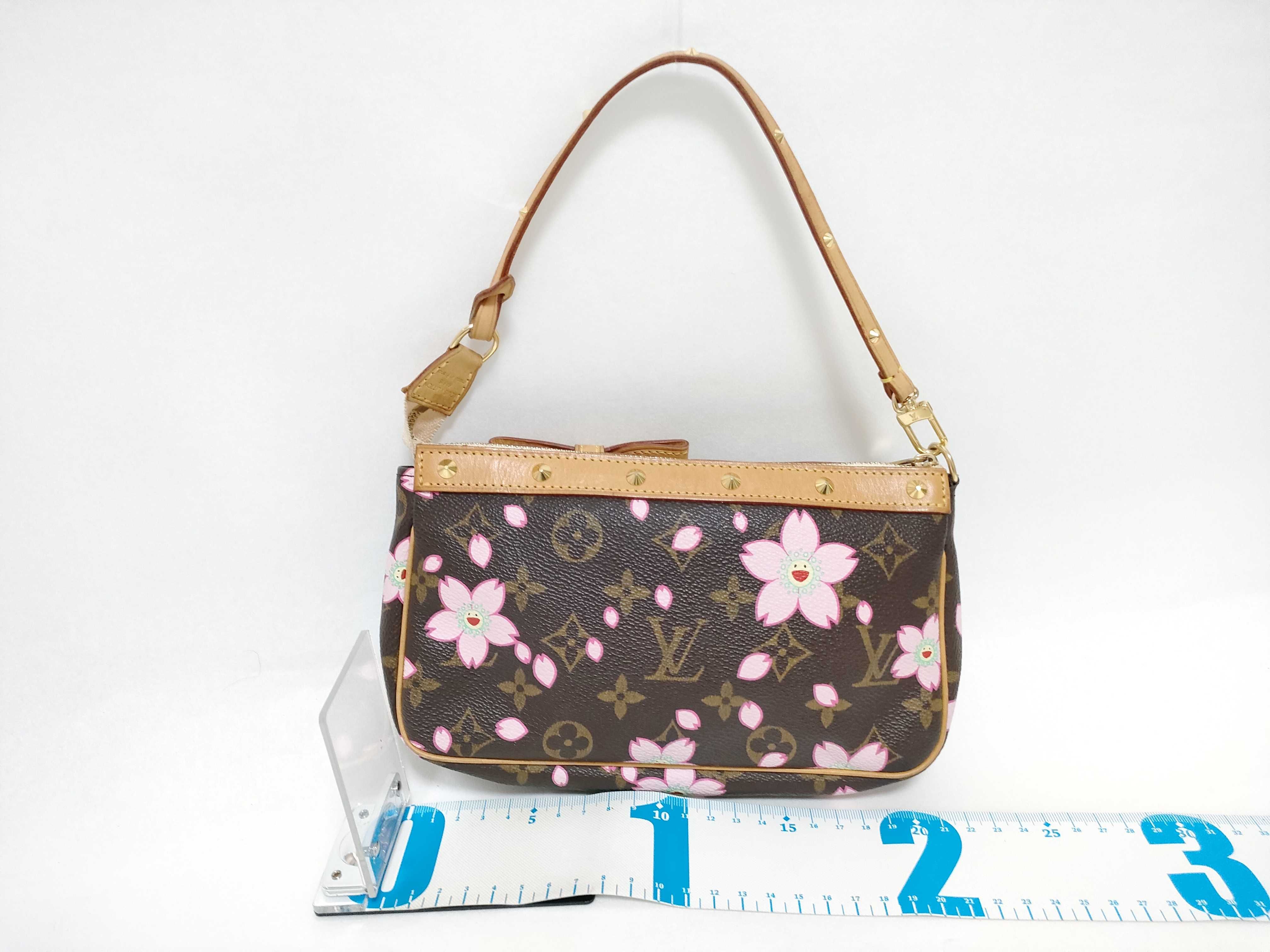 Monogram Cherry Blossom Pochette Accessoires Takashi Murakami Collaboration Pouch — view 2