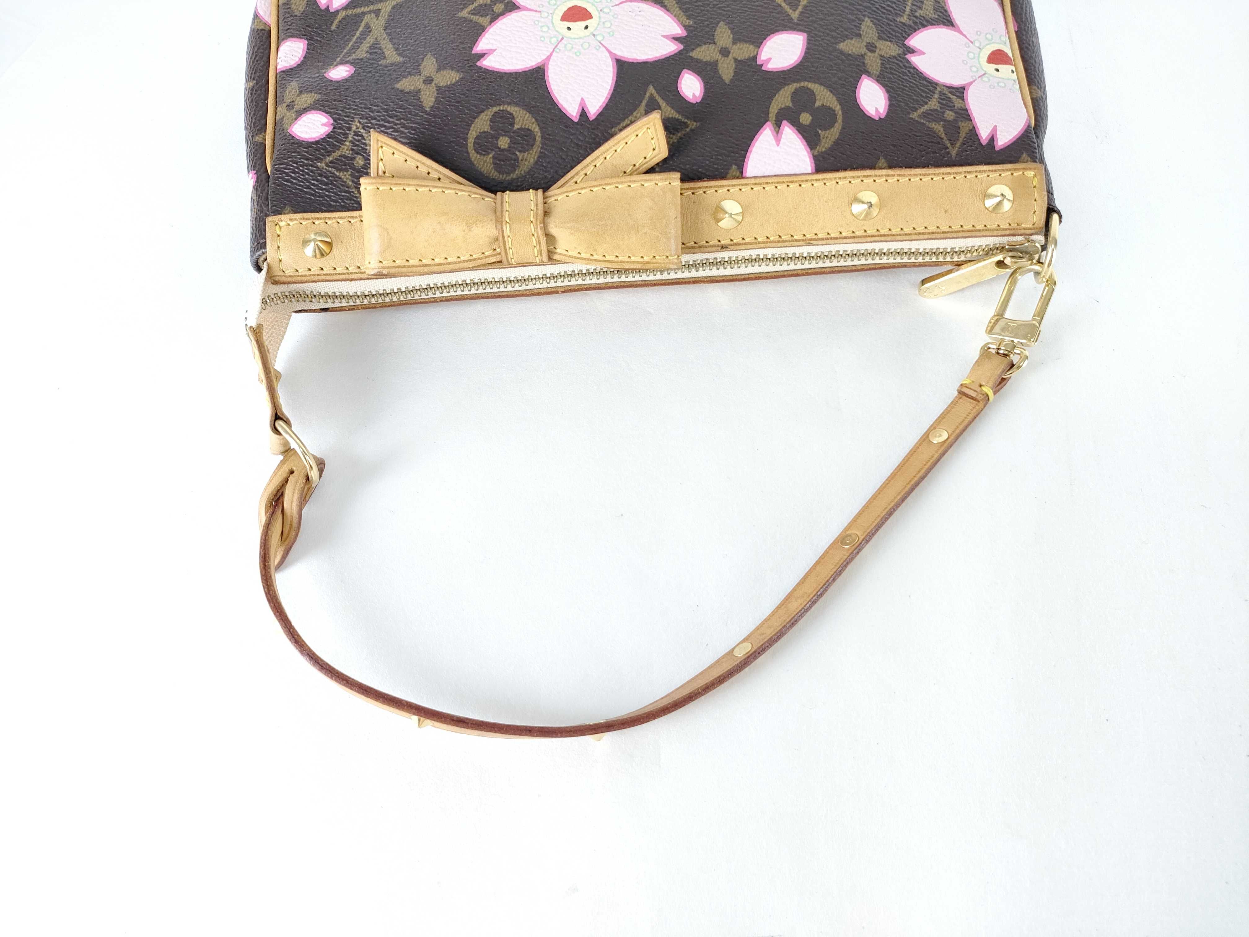 Monogram Cherry Blossom Pochette Accessoires Takashi Murakami Collaboration Pouch — view 3