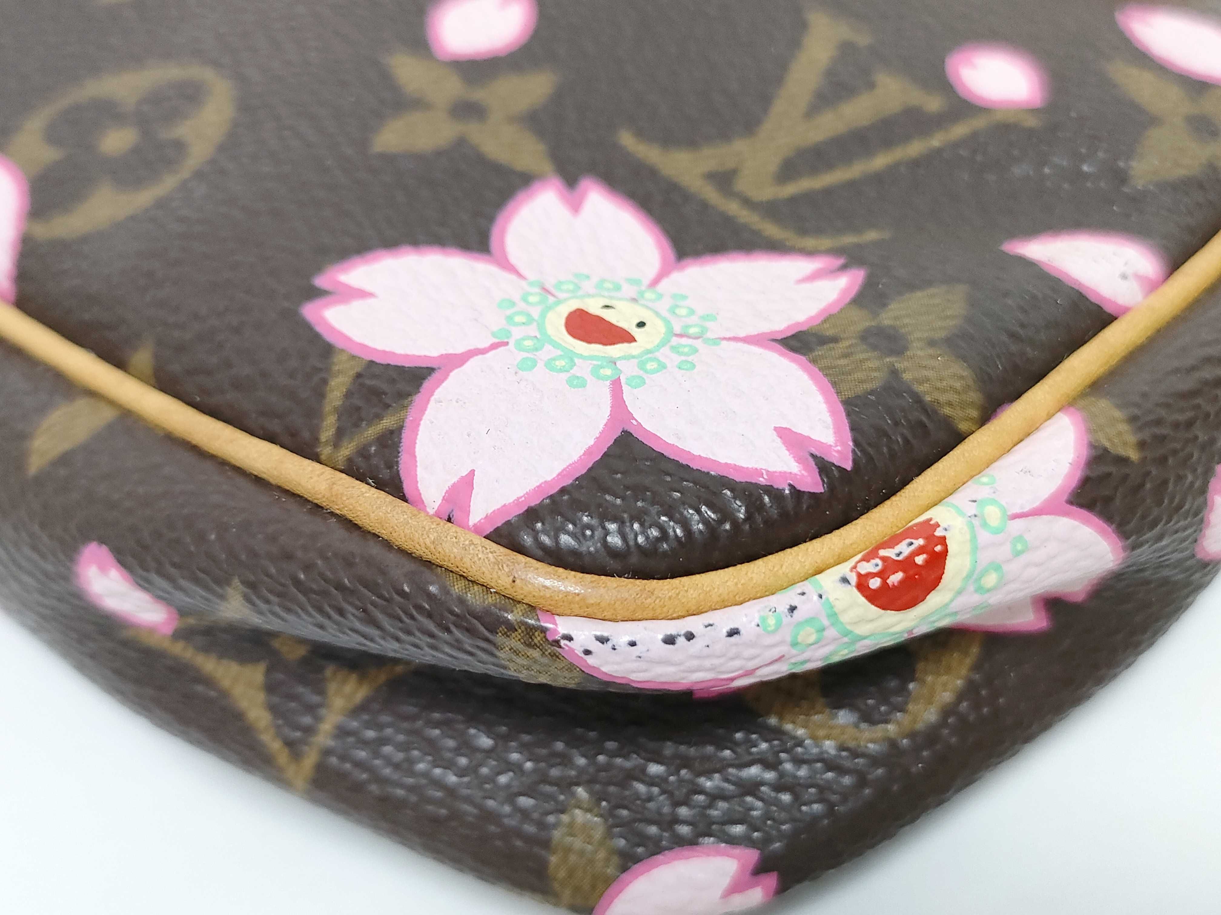Monogram Cherry Blossom Pochette Accessoires Takashi Murakami Collaboration Pouch — view 7