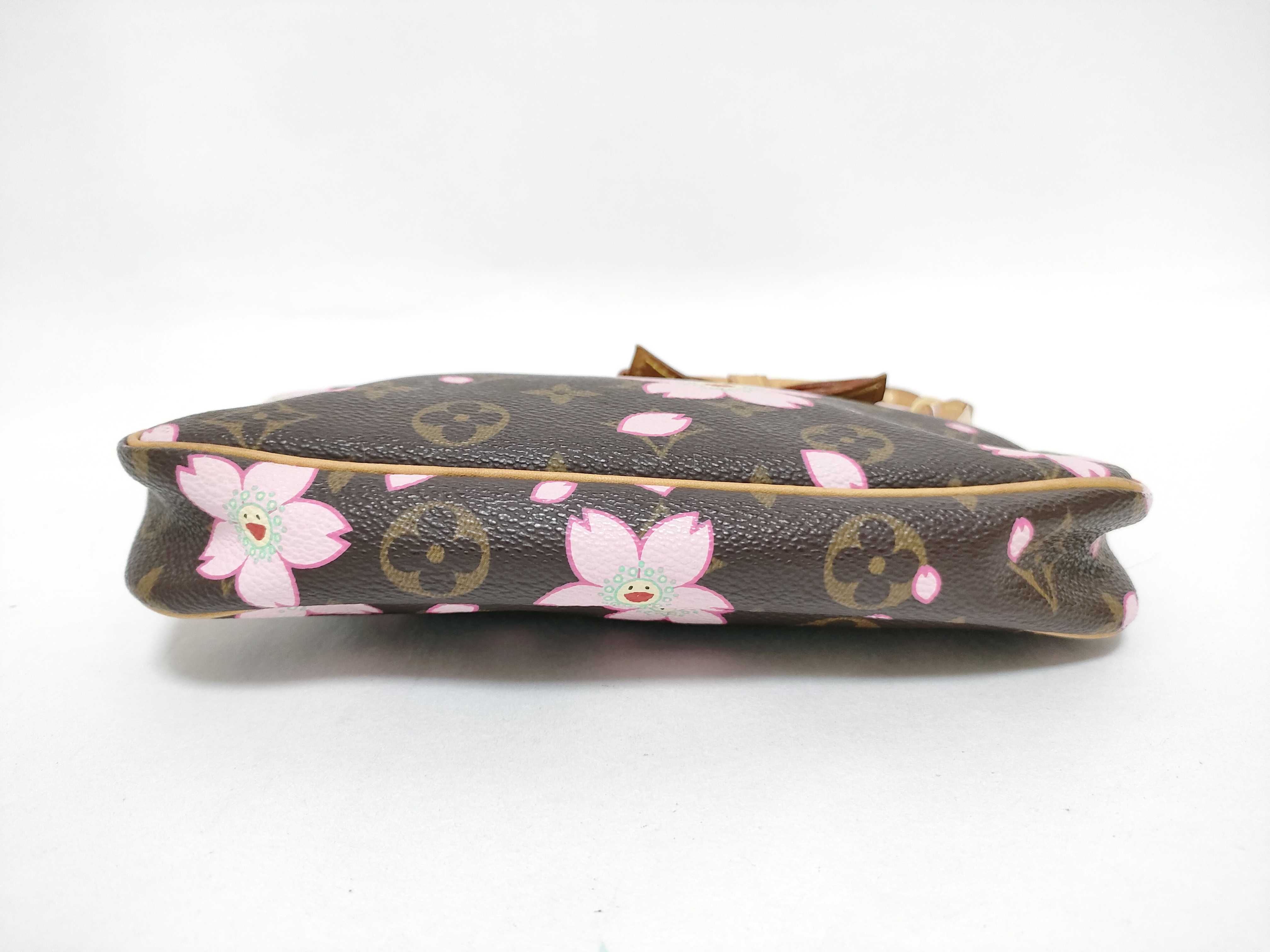 Monogram Cherry Blossom Pochette Accessoires Takashi Murakami Collaboration Pouch — view 8