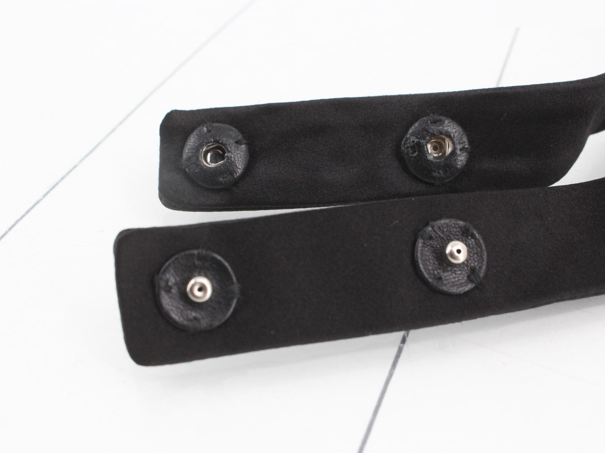 Crystal belt, black, purple, colored stones — view 3