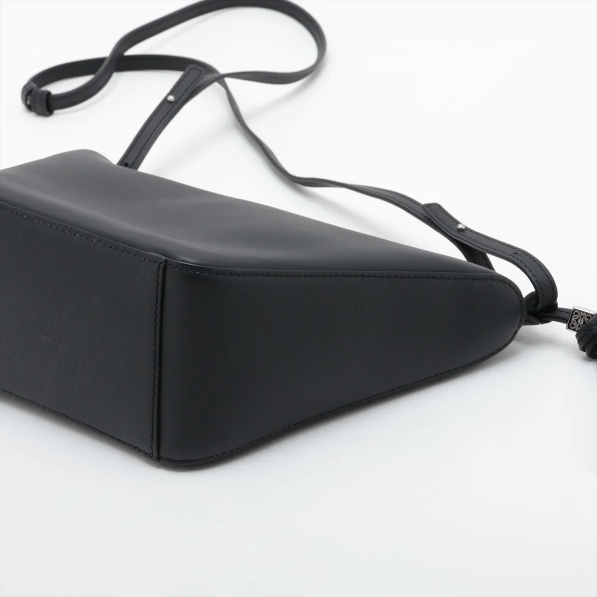 Hammock Mini Hobo Leather 2-Way Shoulder Bag, Black — view 3