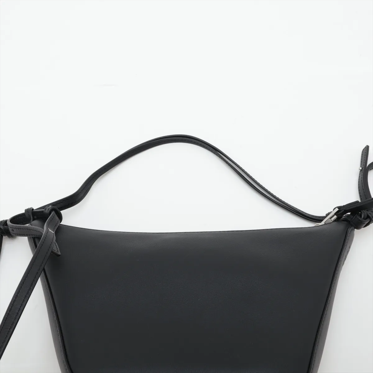 Hammock Mini Hobo Leather 2-Way Shoulder Bag, Black — view 6