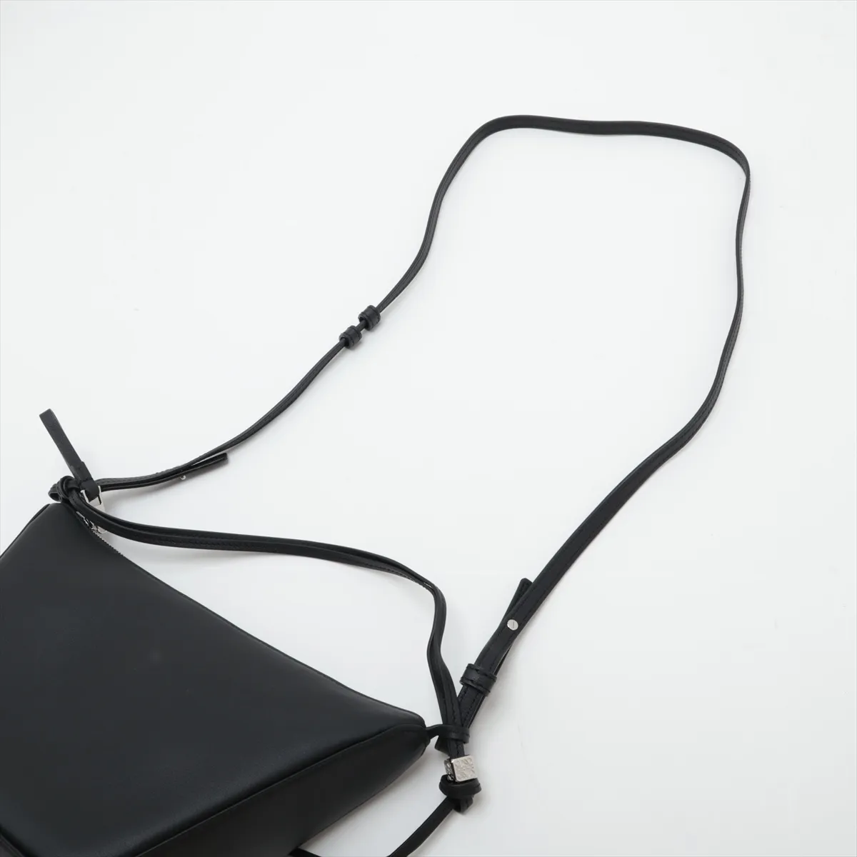 Hammock Mini Hobo Leather 2-Way Shoulder Bag, Black — view 7