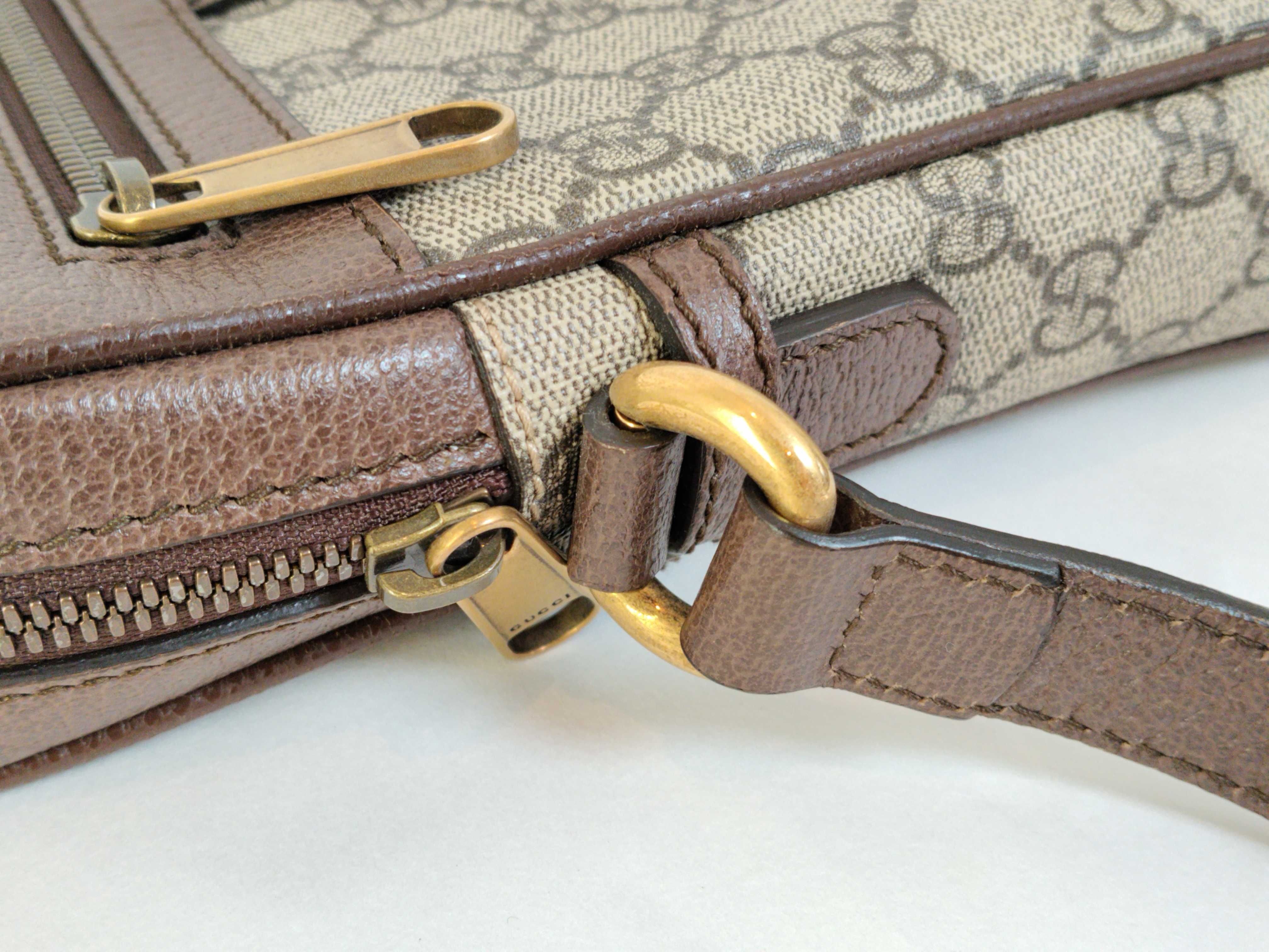 GG Supreme Ophidia PVC x Leather Shoulder Bag, Beige x Brown, 547926 (Shoulder Bag) — view 5