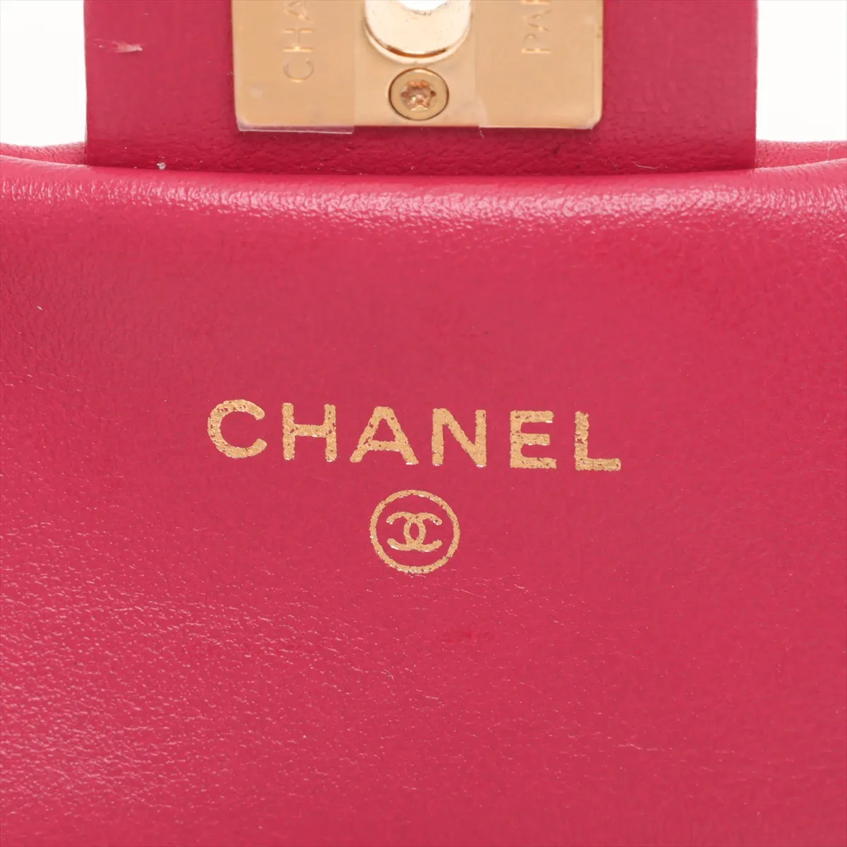 Matelassé Lambskin 2-Way Handbag, Red with Gold Hardware, Item Number 31487397 (Serial Number 31) — view 10