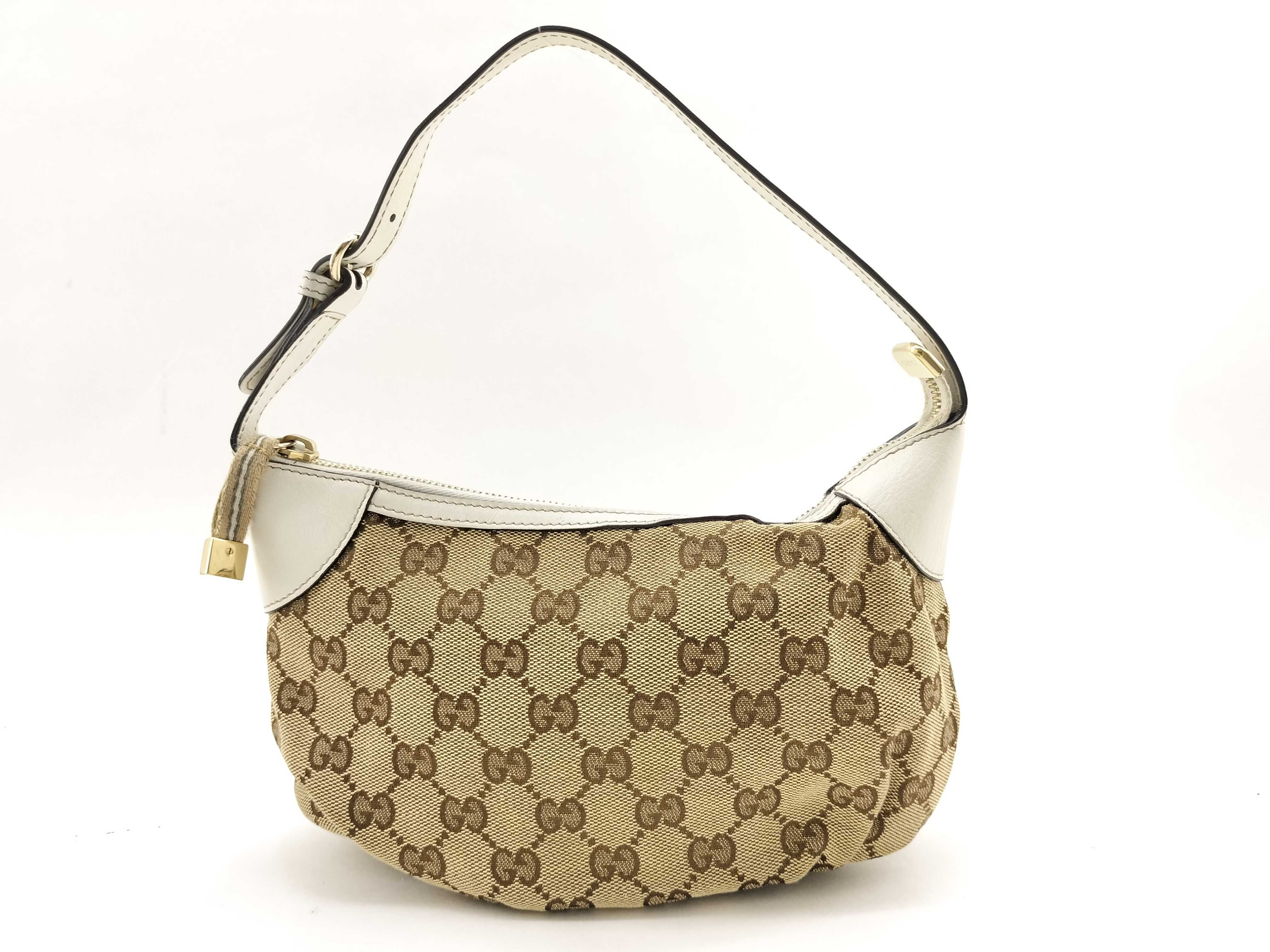GG Canvas Hand Pouch, Beige